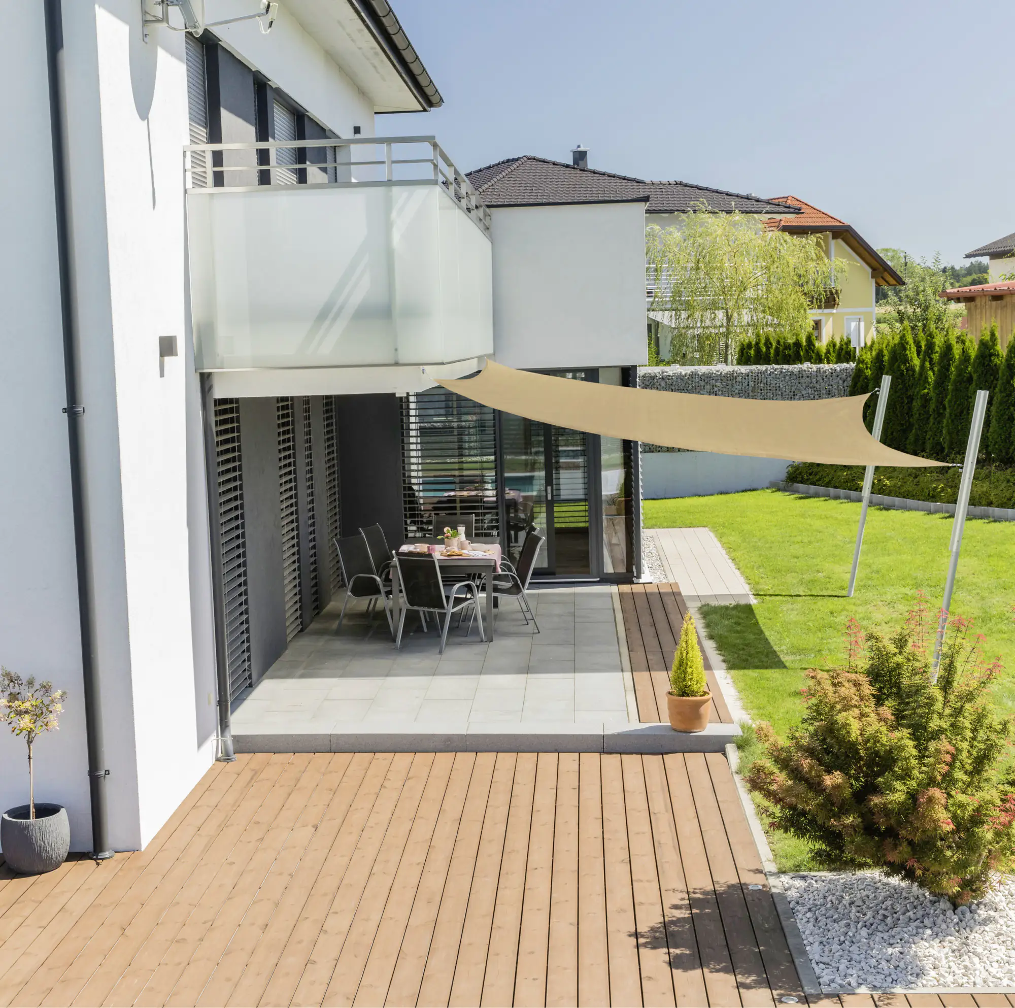 Windhager Sonnensegel Capri reed 4 x 4 m