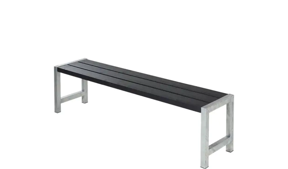 Plus Plankenbank 176 x 38 x 44 cm schwarz