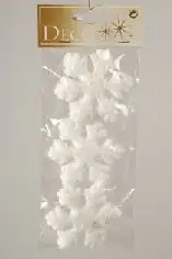 8717427358684 Kaemingk Schneesterne mit Hänger Ø 7,5 cm - 3 Stück