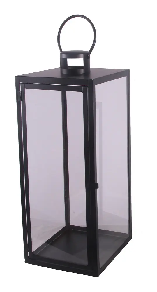 TrendLine Deko-Laterne Metall 55 x 22 cm schwarz