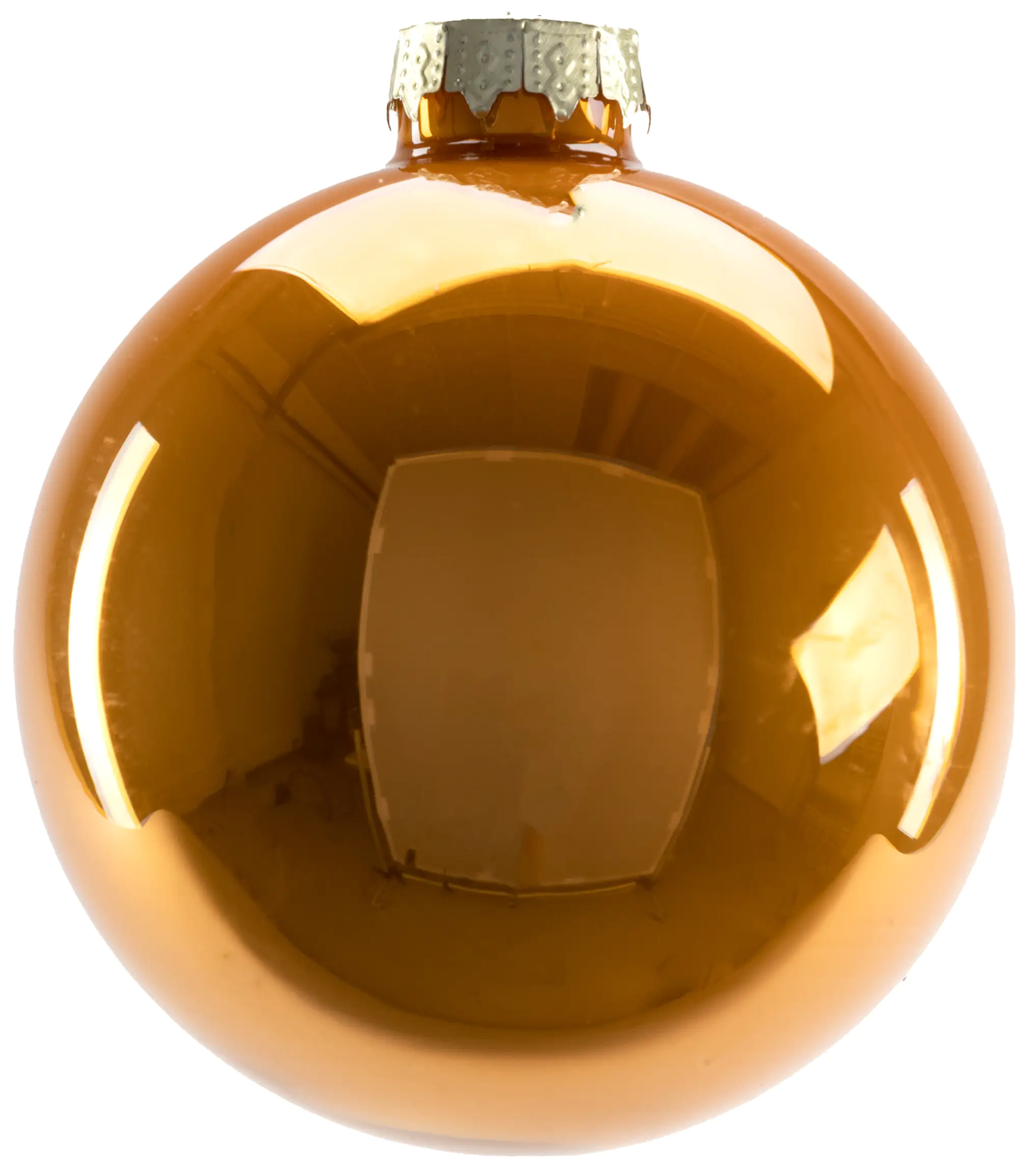 TrendLine Weihnachtskugeln aus Glas Ø 8 cm bernstein 6 Stück