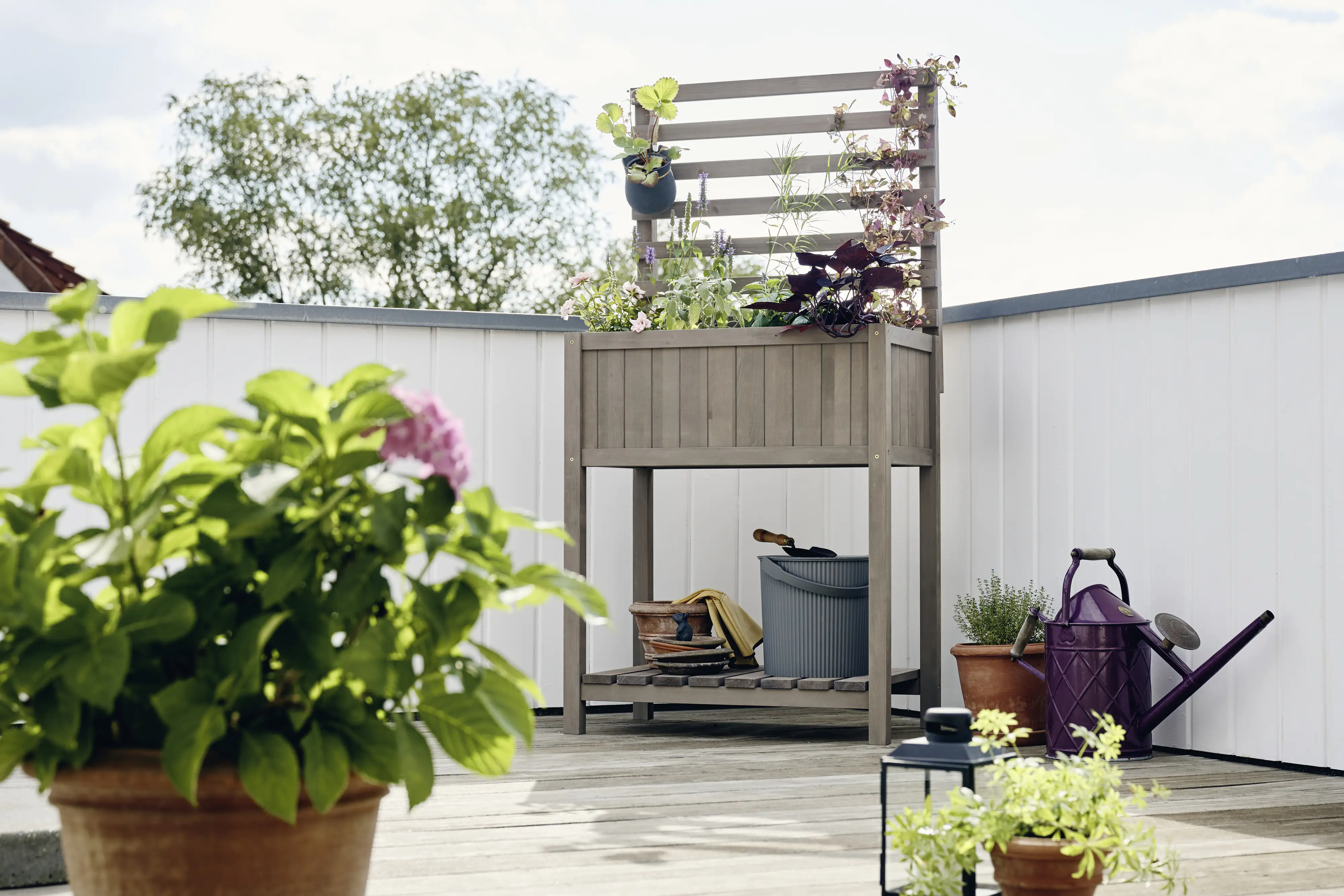 Butenkist Spalier Rieke Holz, mit 7 Latten 75 x 65 x 75 cm