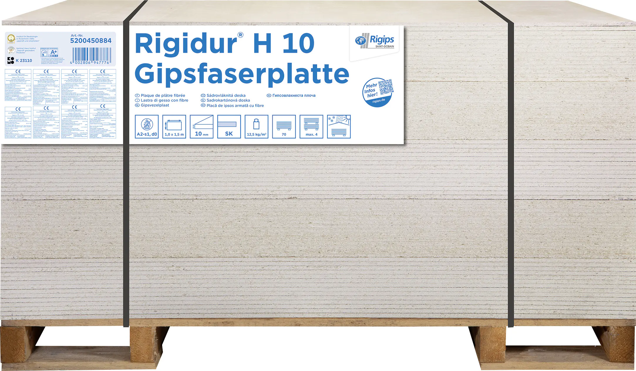 Rigidur Gipsfaser-Ausbauplatte 150 x 100 cm 10 mm