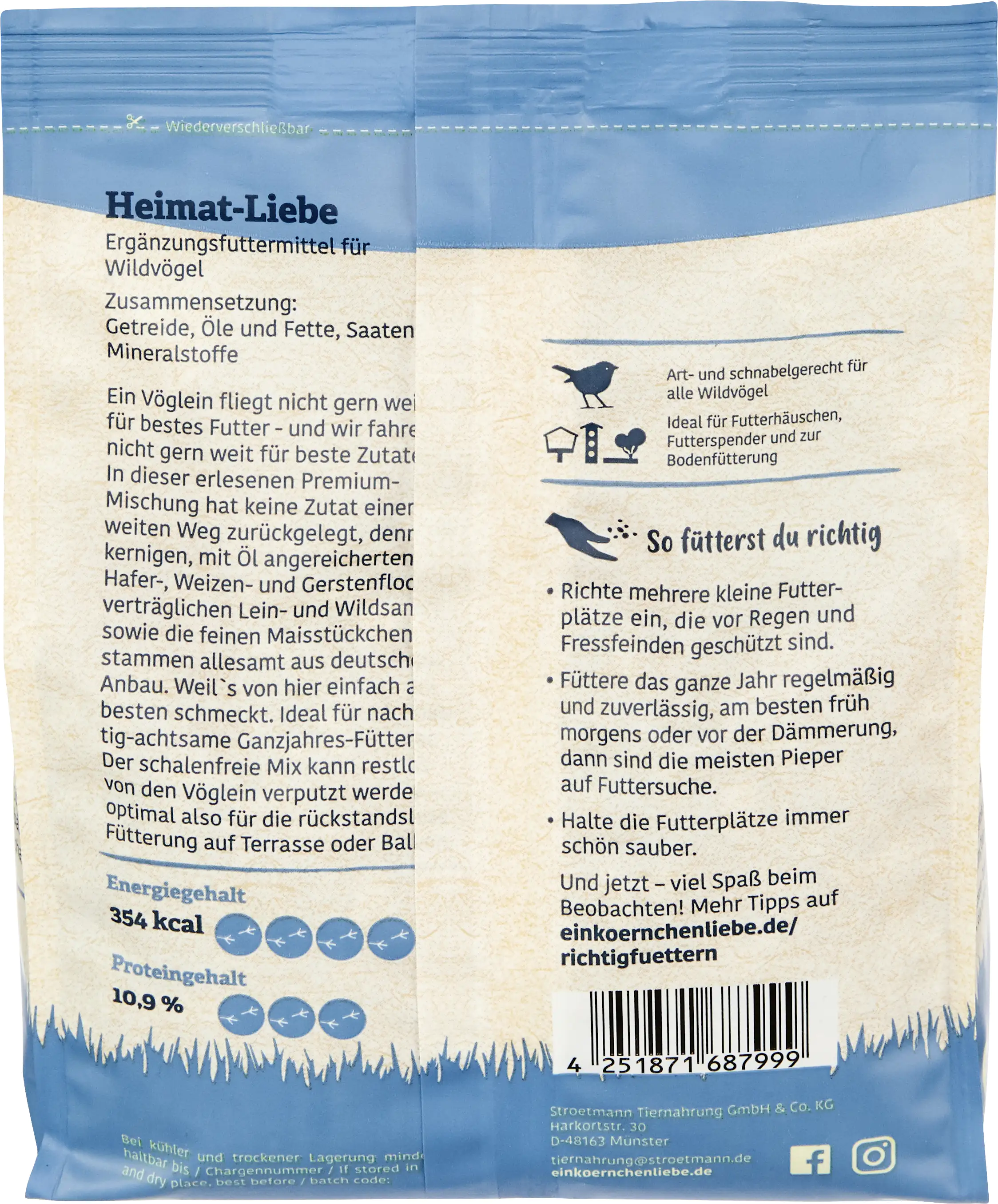 Elles Wildvogelfutter Heimat-Liebe 750 g Elles Wildvogelfutter Heimat-Liebe 750 g