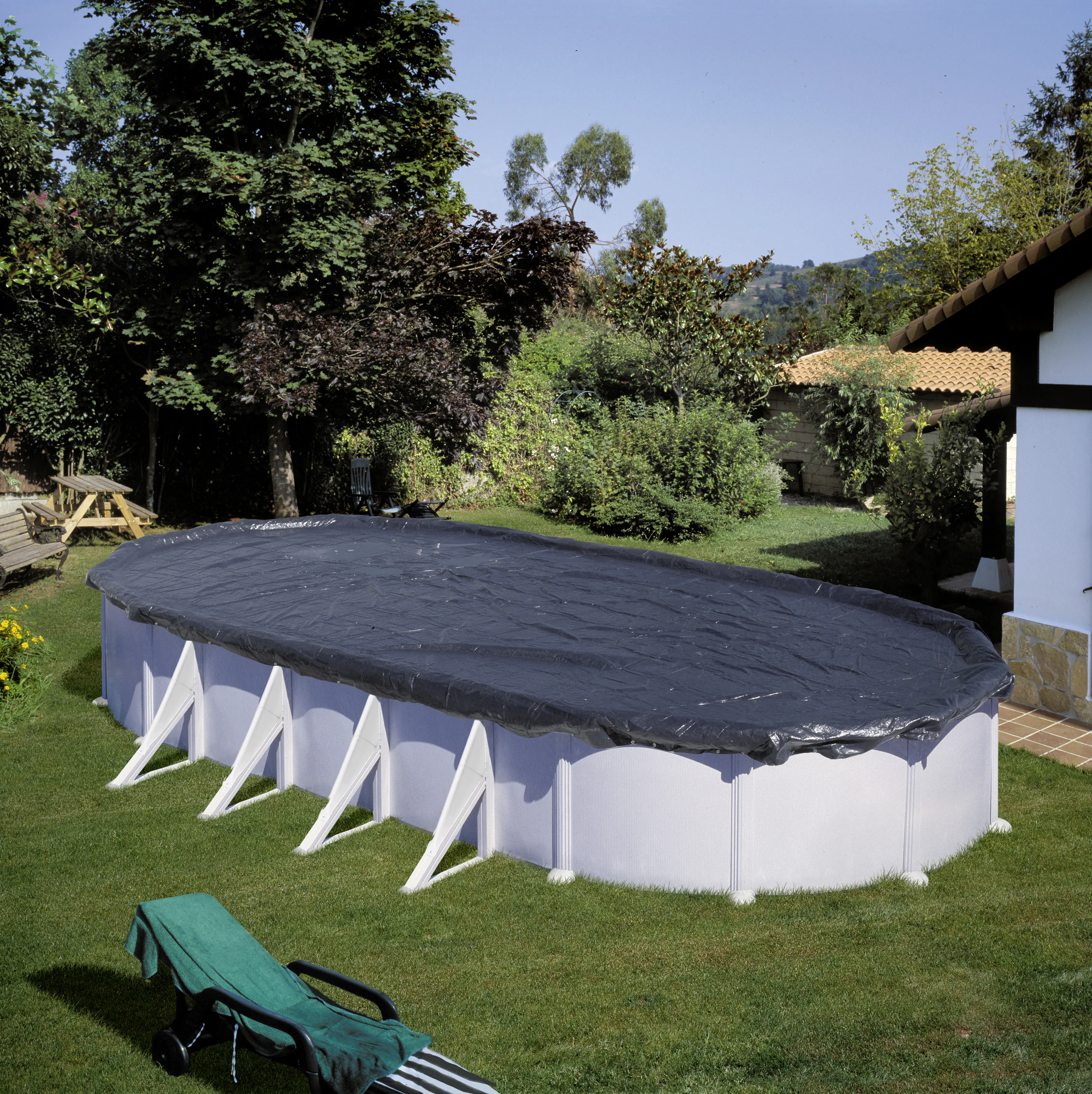 Gre Winterabdeckplane schwarz, 820 x 460 cm