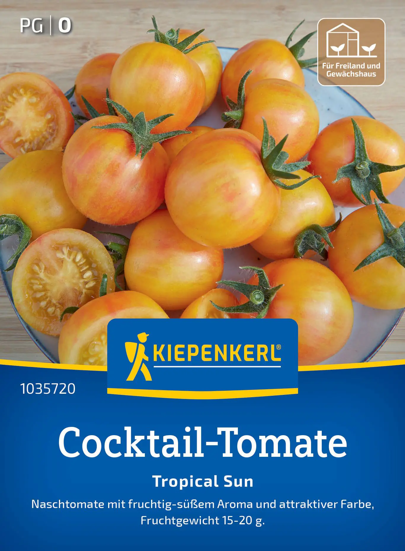 Kiepenkerl Saatgut Cocktail-Tomaten Tropical Sun F1 für ca. 6 Pflanzen