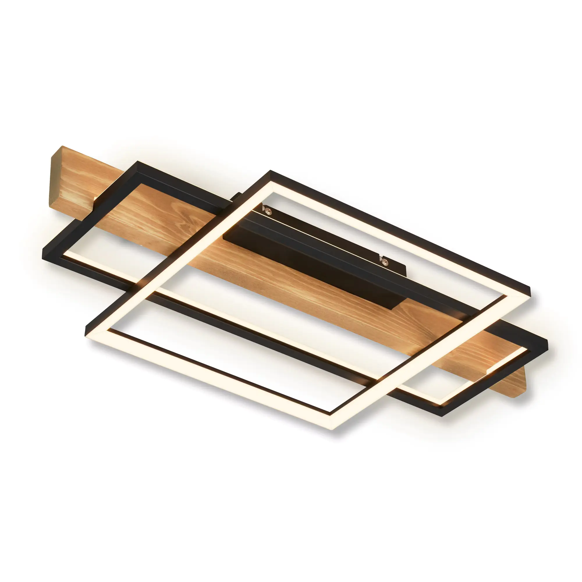 Briloner LED-Deckenleuchte CADRE schwarz Holz 32W Briloner LED-Deckenleuchte CADRE schwarz Holz 32W