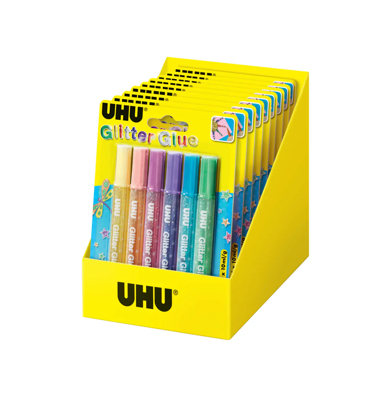 UHU Glitter Glue Shiny 6 x 10 ml