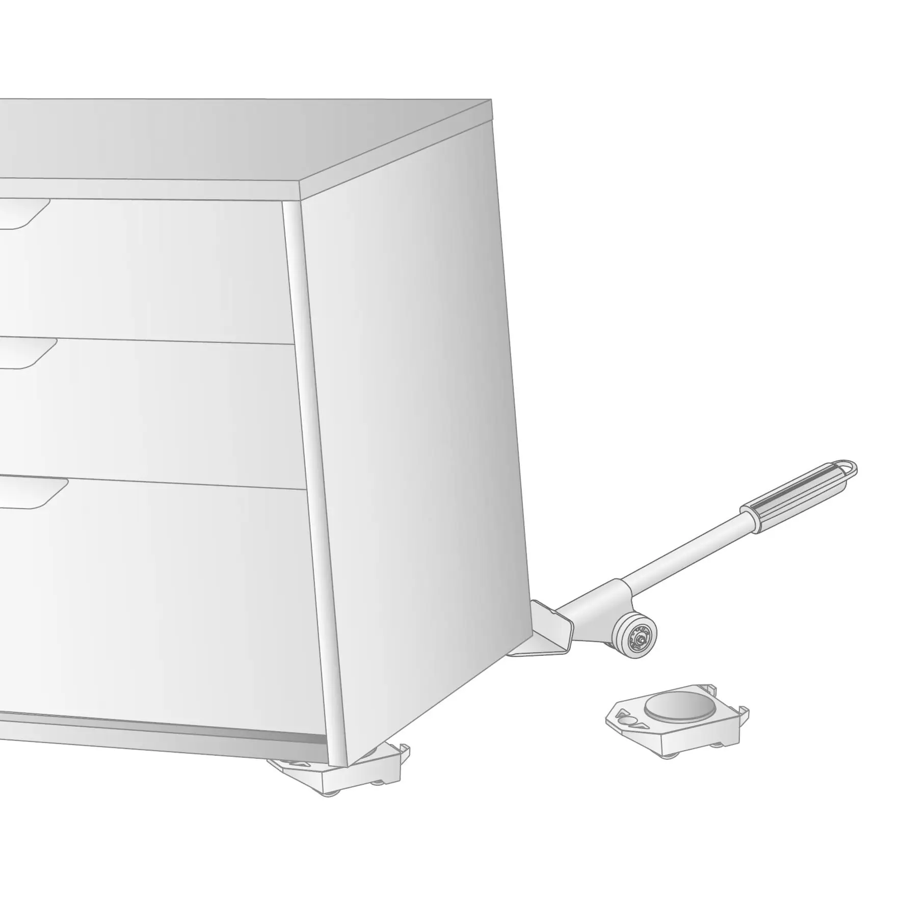 Wagner Möbelheber mit Hebelschaufel 38 cm Traglast 150 kg