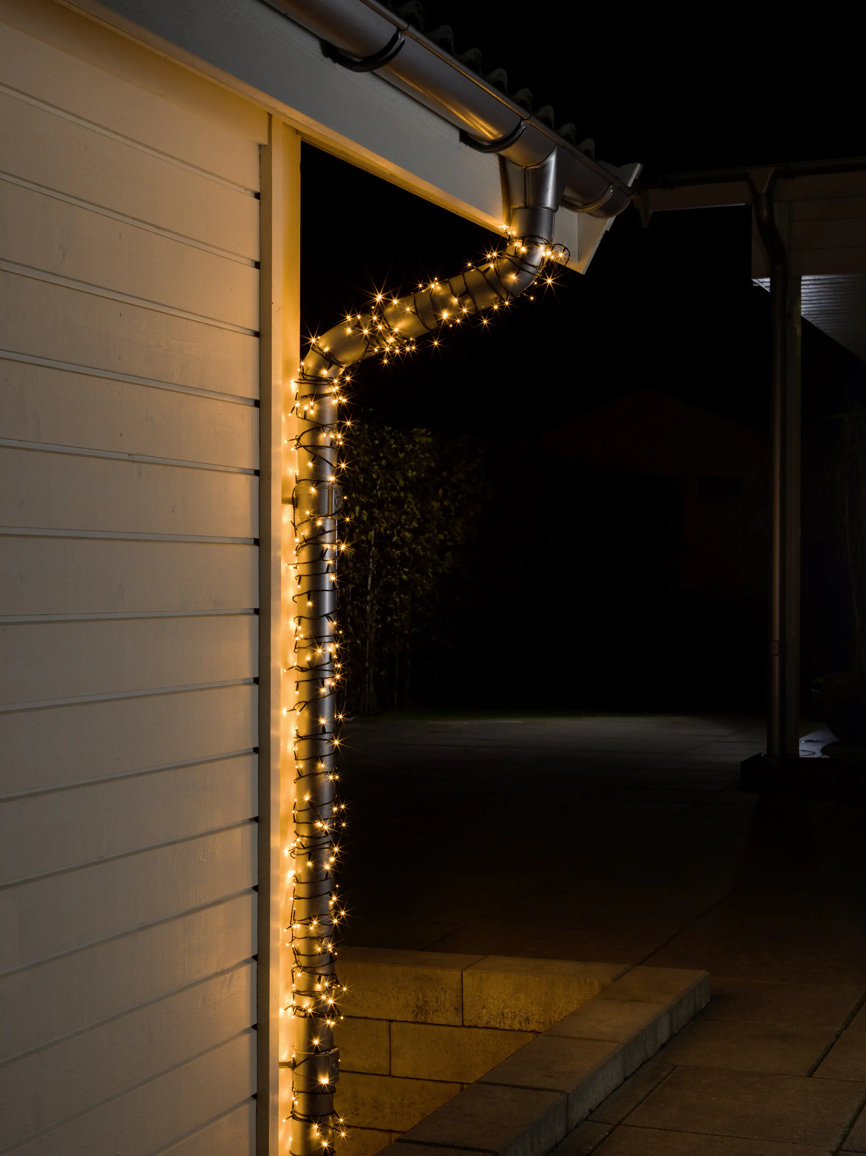 Konstsmide LED Microlichterkette für Außen 120 LED 120 LED, bernstein