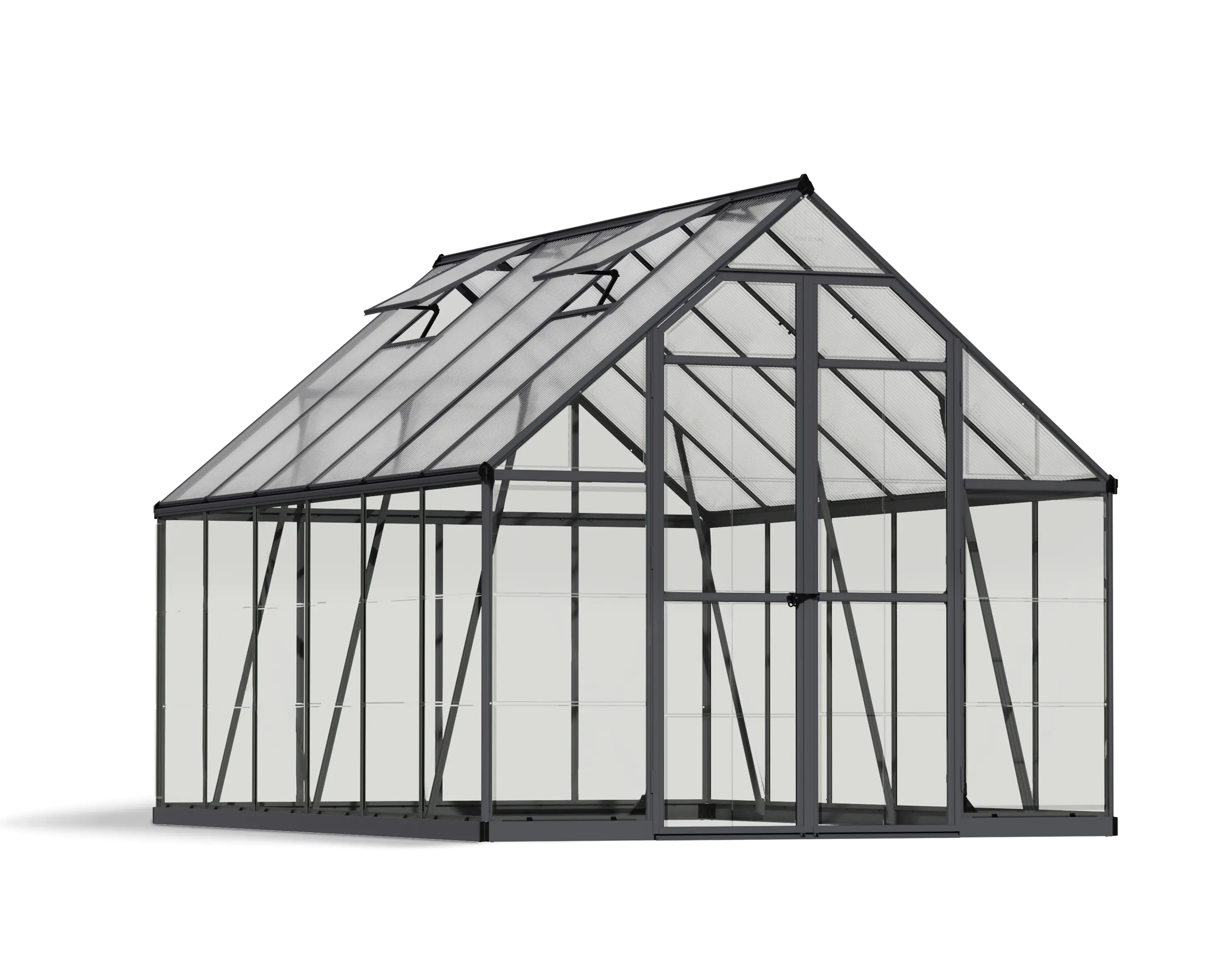 Canopia Gewächshaus Balance Alu grau 367 x 244 cm