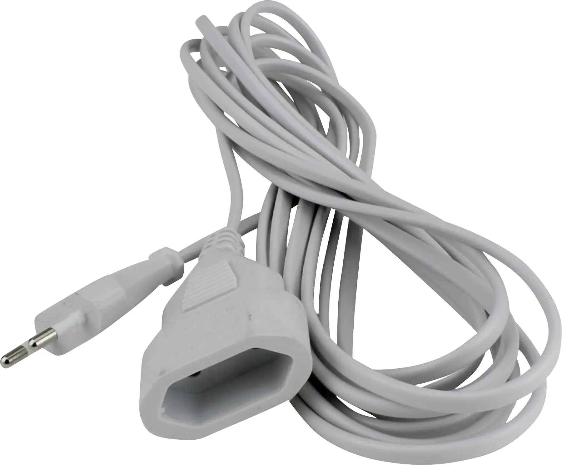 Unitec Verlängerungskabel Innen 5 Meter H03VVH2-F, weiß, Flachstecker