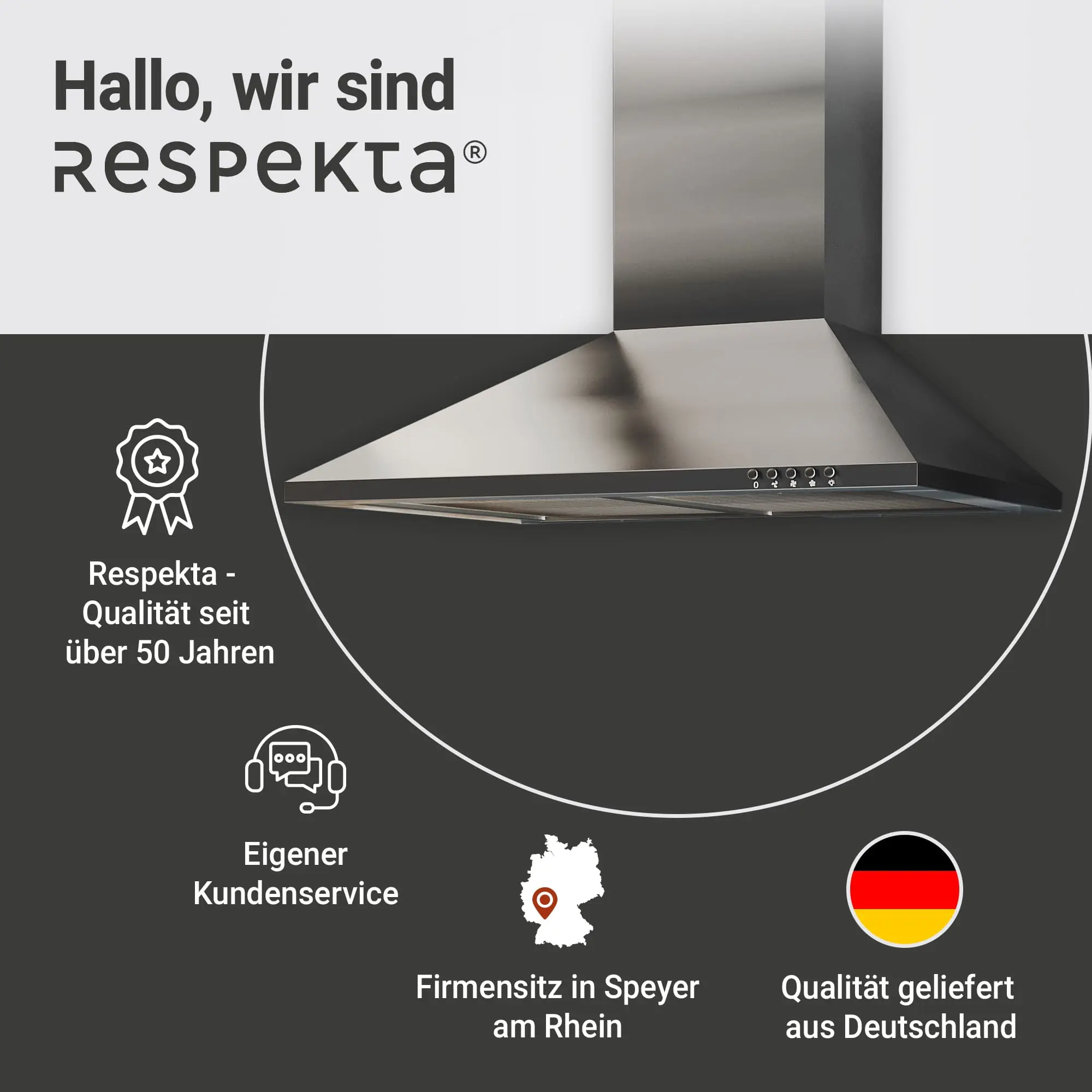 respekta Kaminhaube Edelstahl 60 cm Typ / Modell: CH 22058 IXB 60 cm respekta Kaminhaube Edelstahl 60 cm Typ / Modell: CH 22058 IXB 60 cm