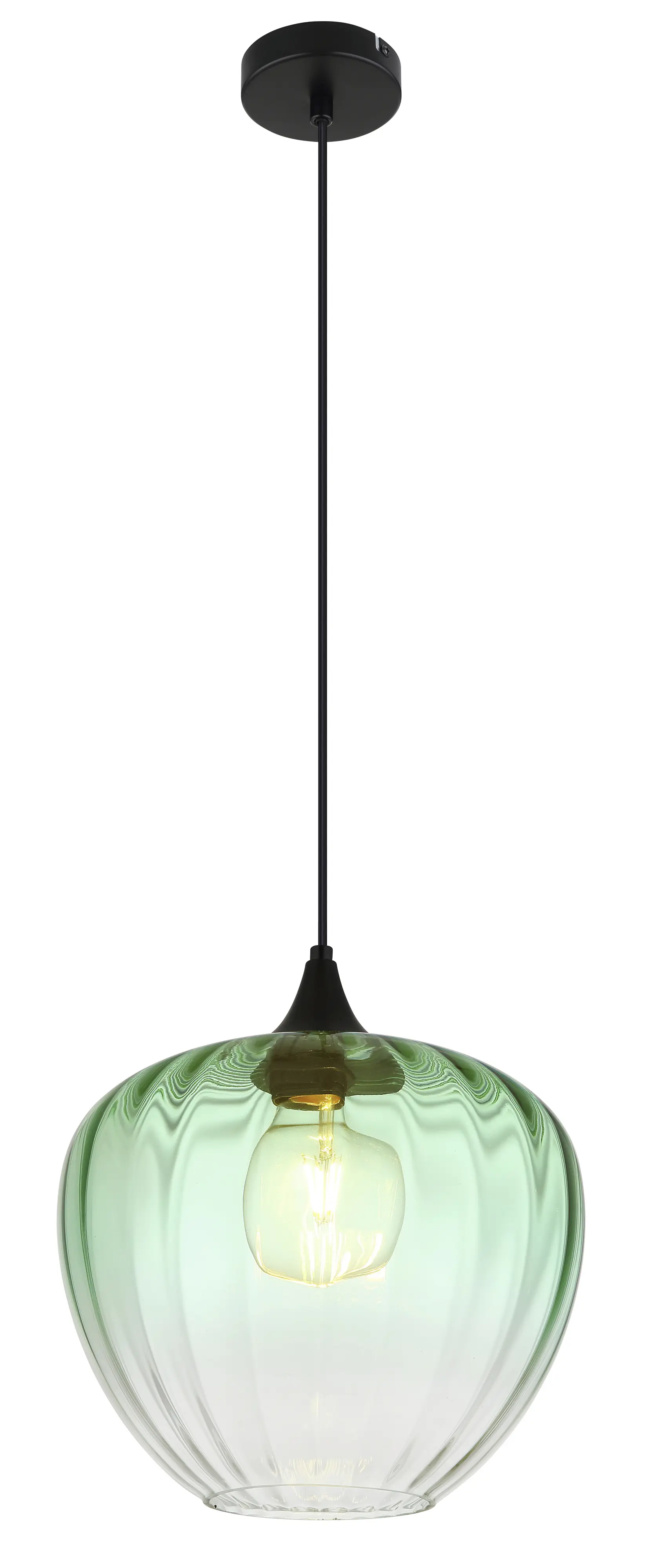 Globo Hängeleuchte Sander 29 x 120 cm (Ø x H) grün matt