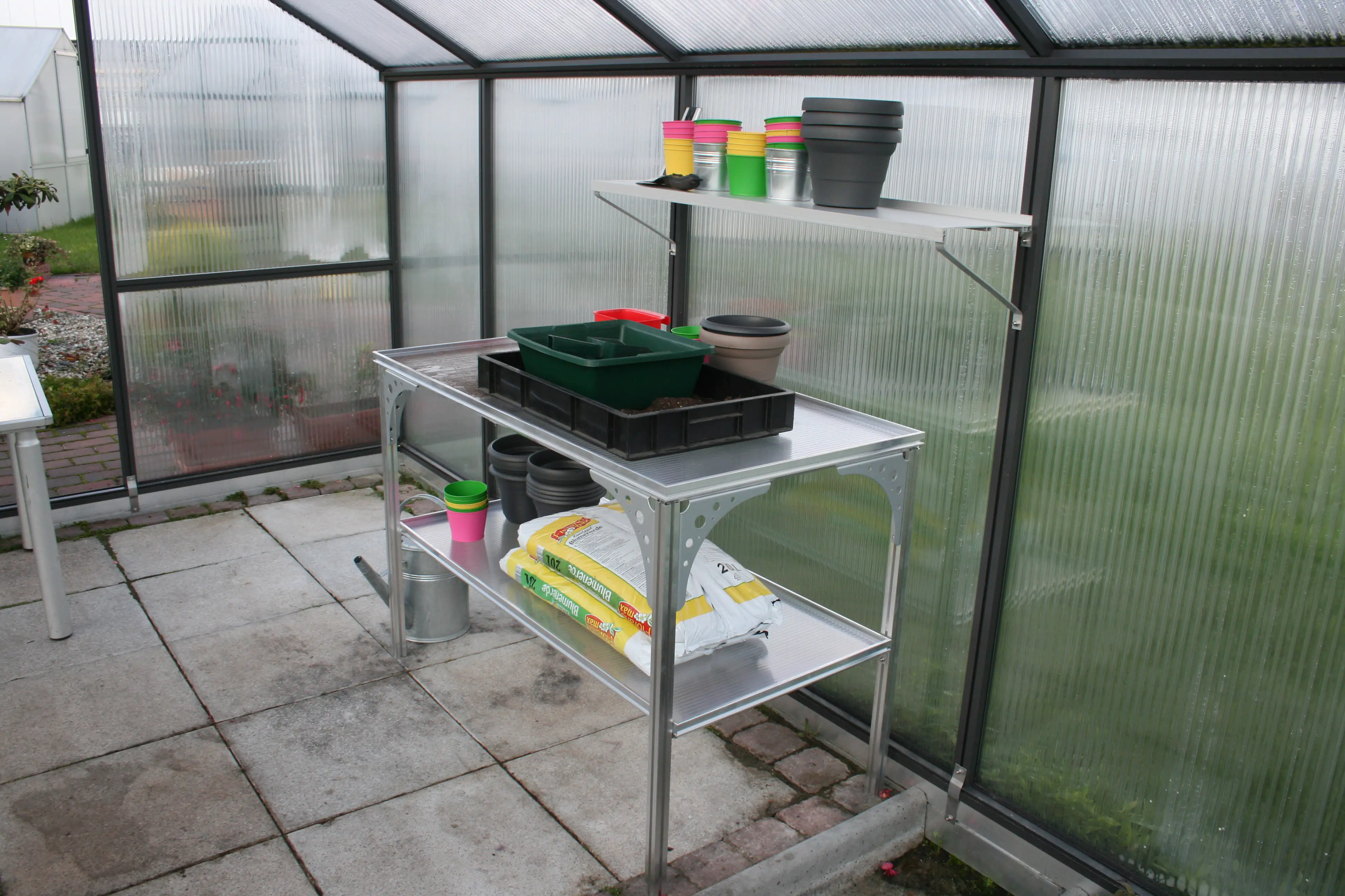 KGT Universal Alumium Tisch 1,21 m breit, pressblank