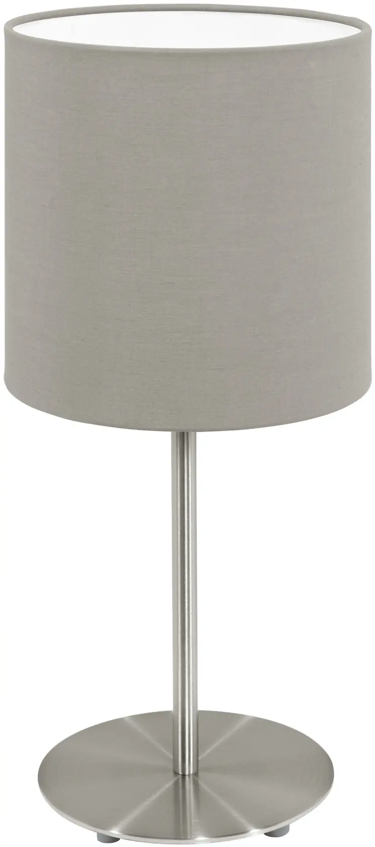 Eglo Tischleuchte Pasteri taupe 40 x 18 cm E27, nickel-matt