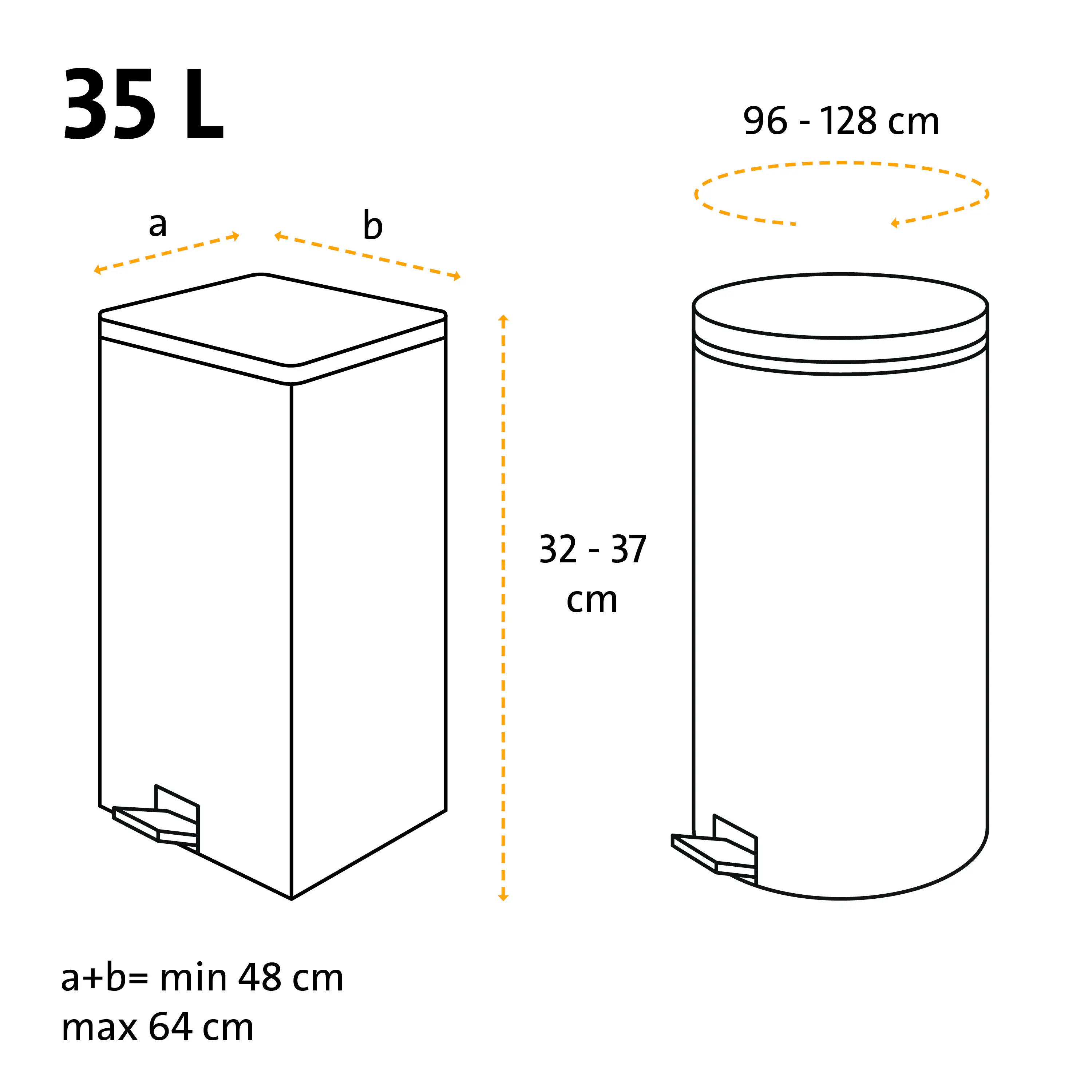 Swirl® 35 l Bio-Müll Folienbeutel mit Tragegriff quer
