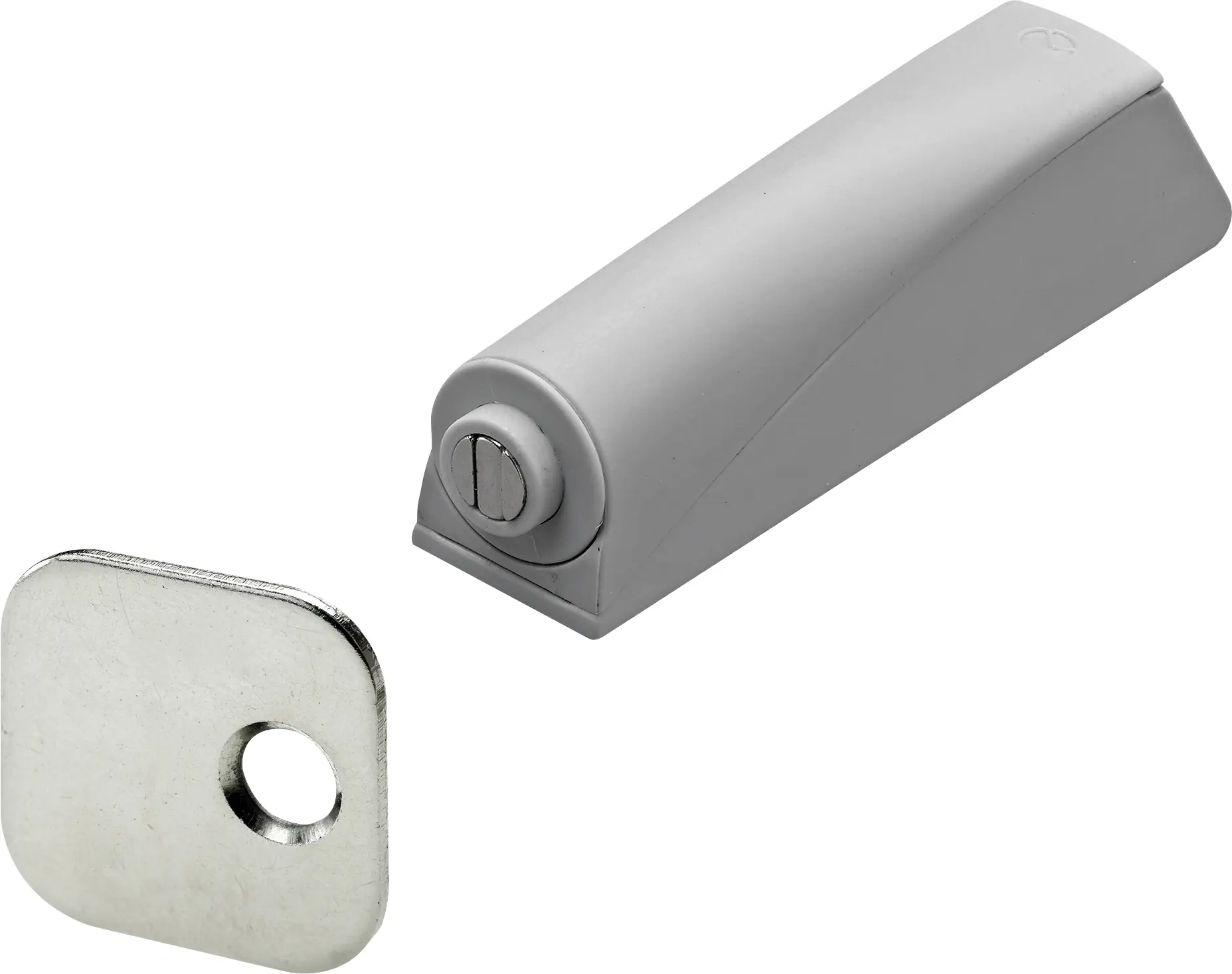 Hettich Push to open Türöffner mit Magnet grau grau, 2 Stück