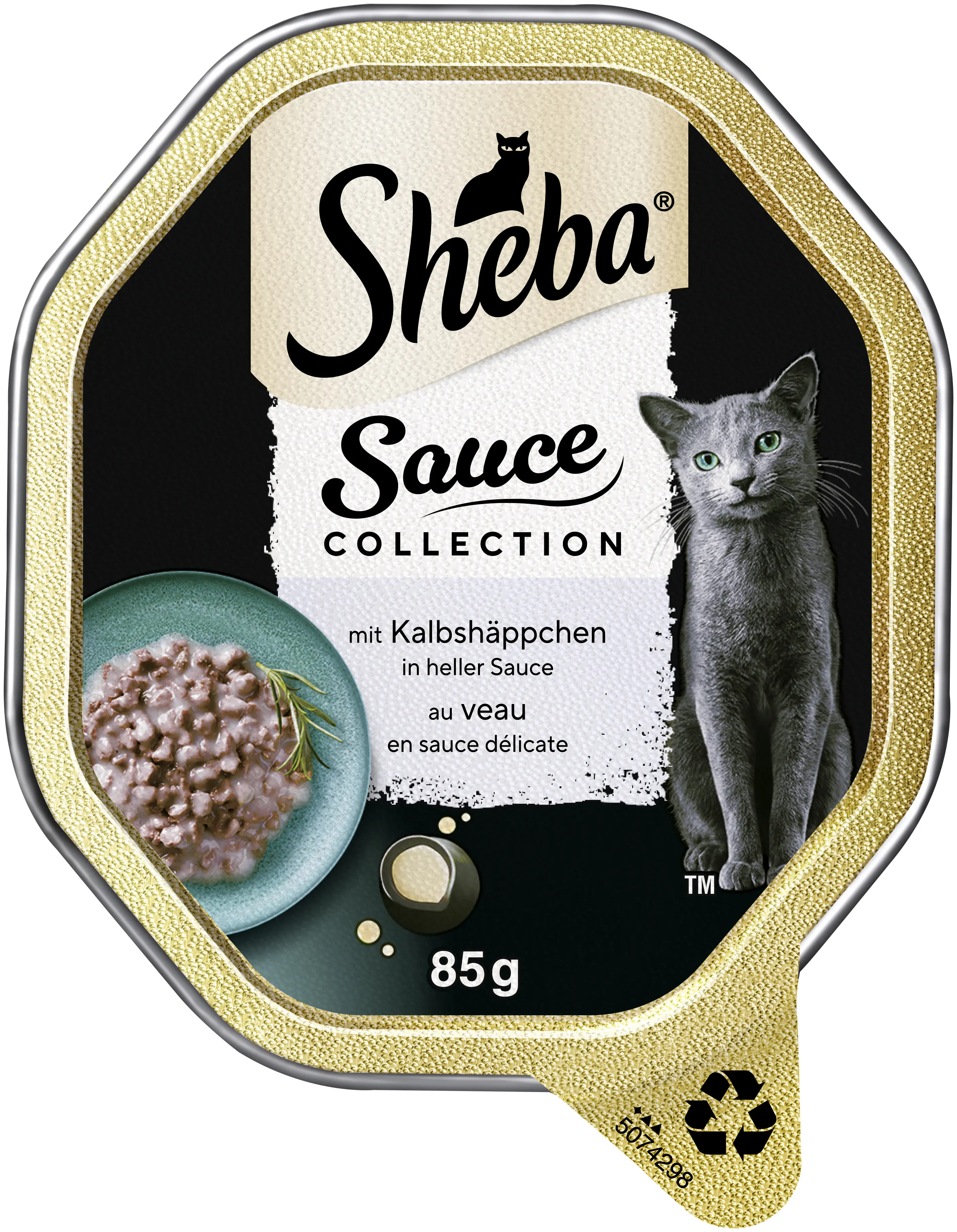 Sheba Sauce Collection Katzennassfutter Adult 85 g Kalbshäppchen in heller Sauce