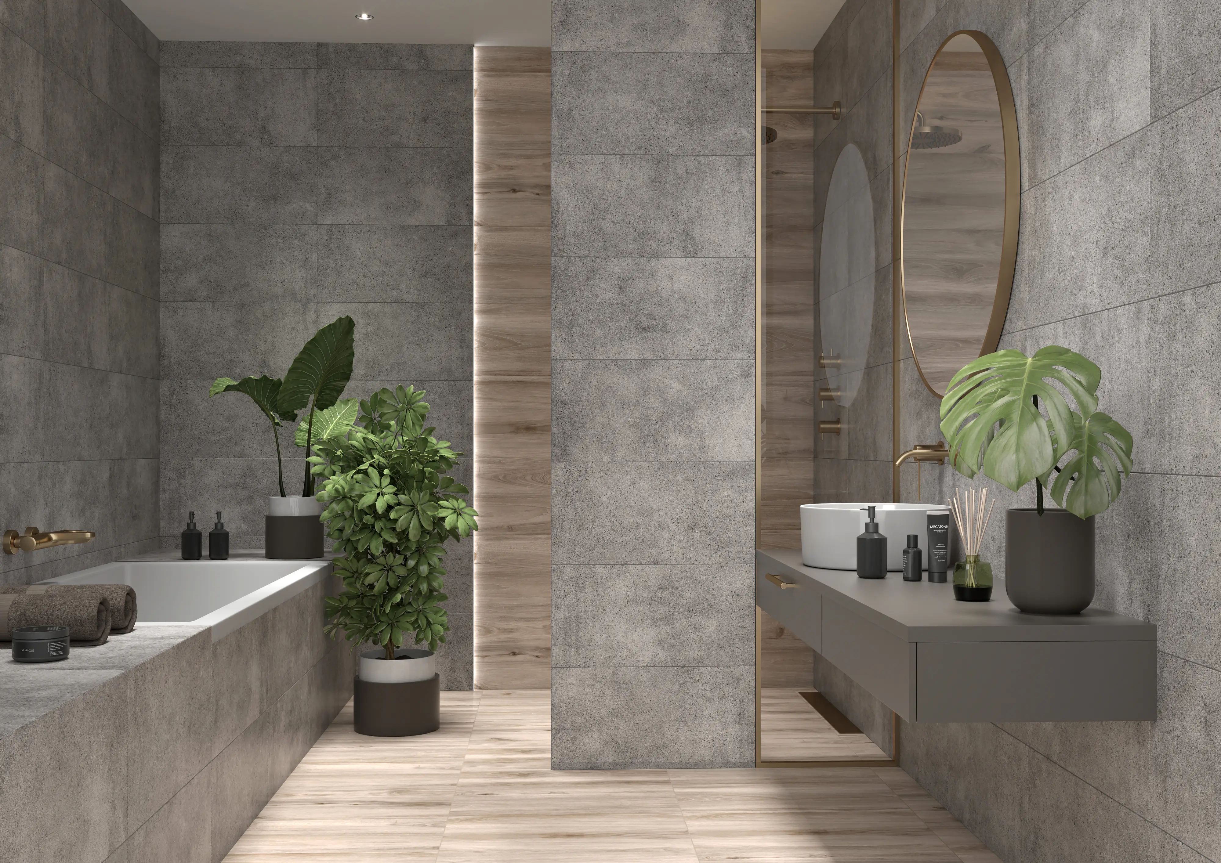 Bodenfliese Feinsteinzeug Denali 30 x 60 cm anthrazit