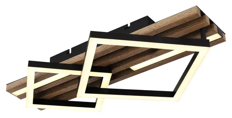 Globo Deckenleuchte Obrien 47,5 x 31 cm L x B schwarz warmweiß