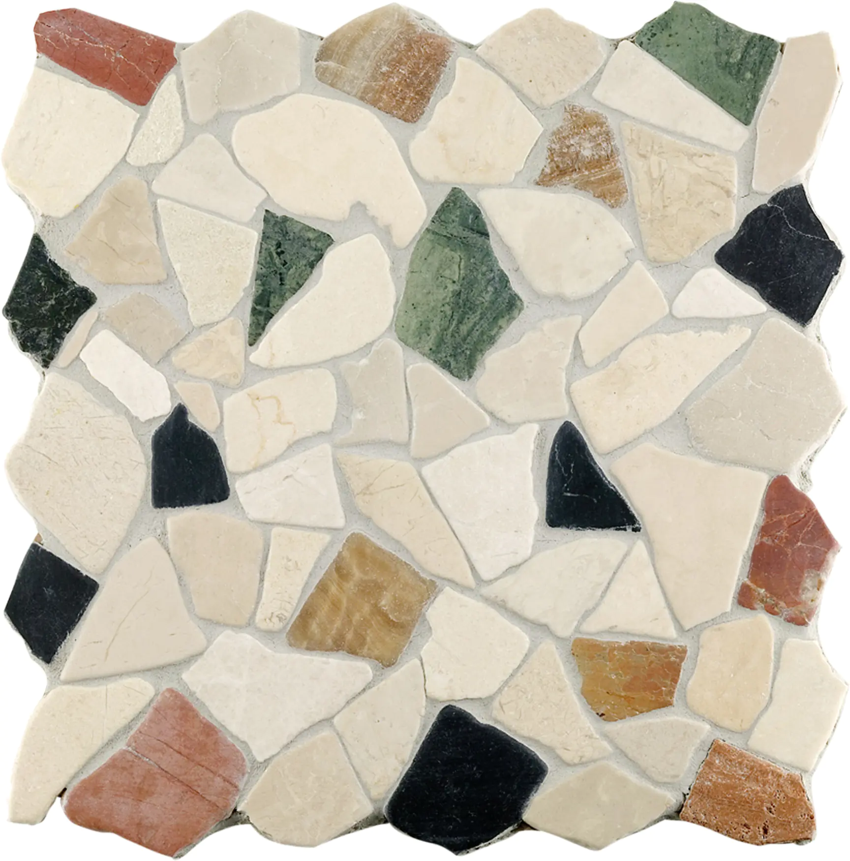 Mosaikfliese Marmor Bruch 30 x 30 cm multicolor