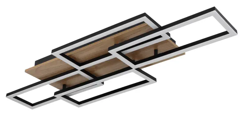 Globo Deckenleuchte Jeffry 87,5 x 32,5 cm schwarz CCT