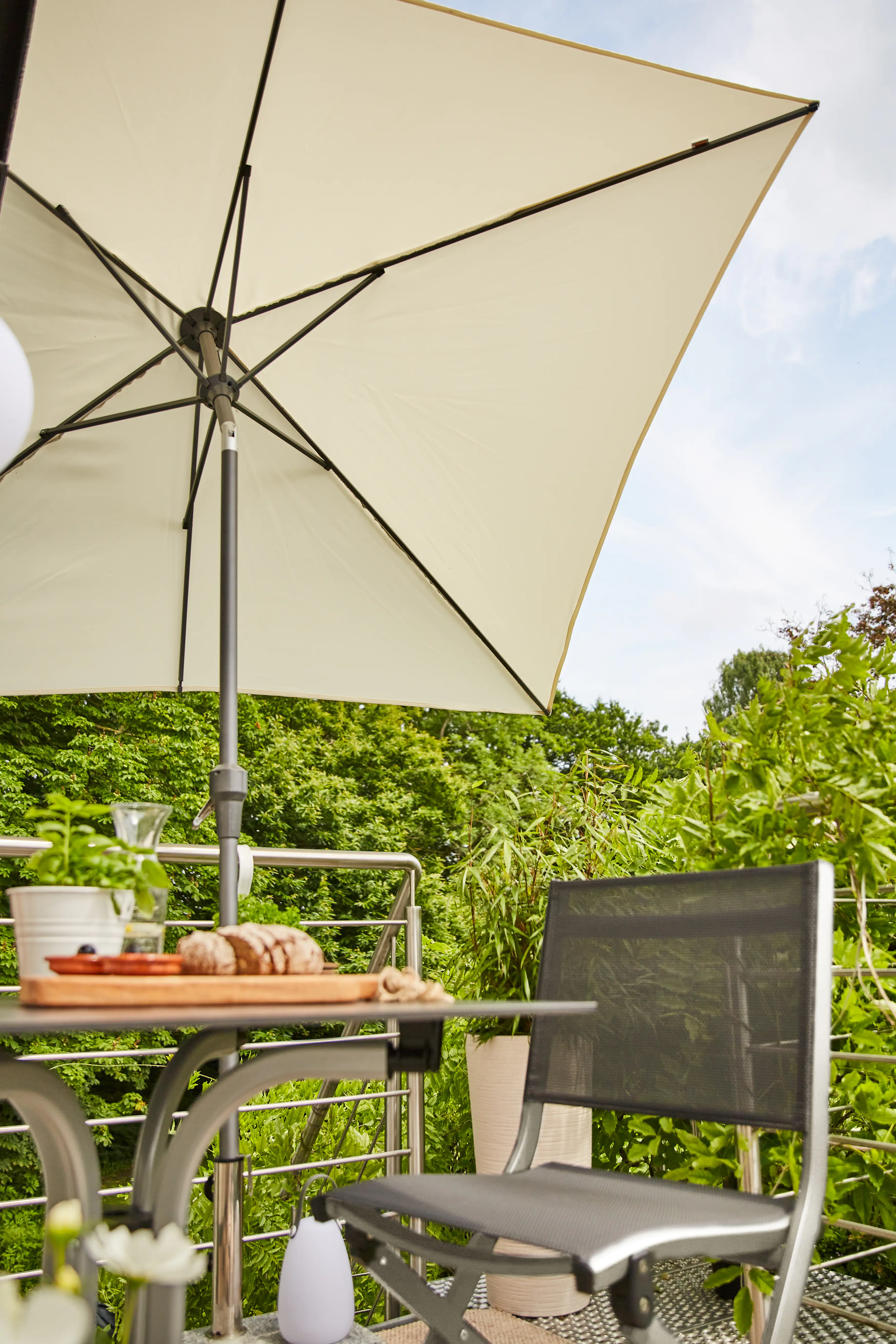 Siena Garden Mittelstockschirm Avio natur 250 x 200 cm