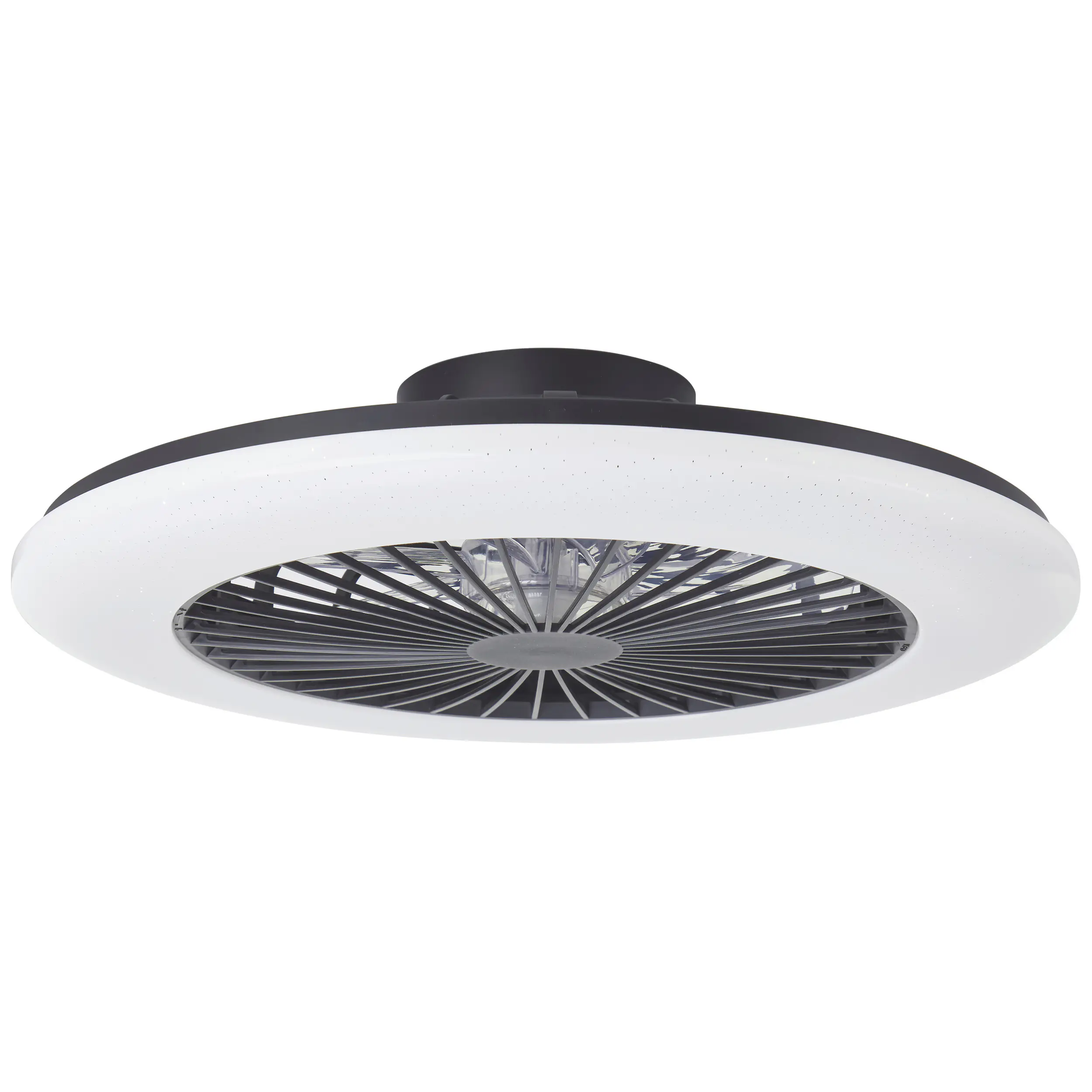 Brilliant LED Deckenleuchte mit Ventilator Salerno Ø 58 cm 55 W schwarz