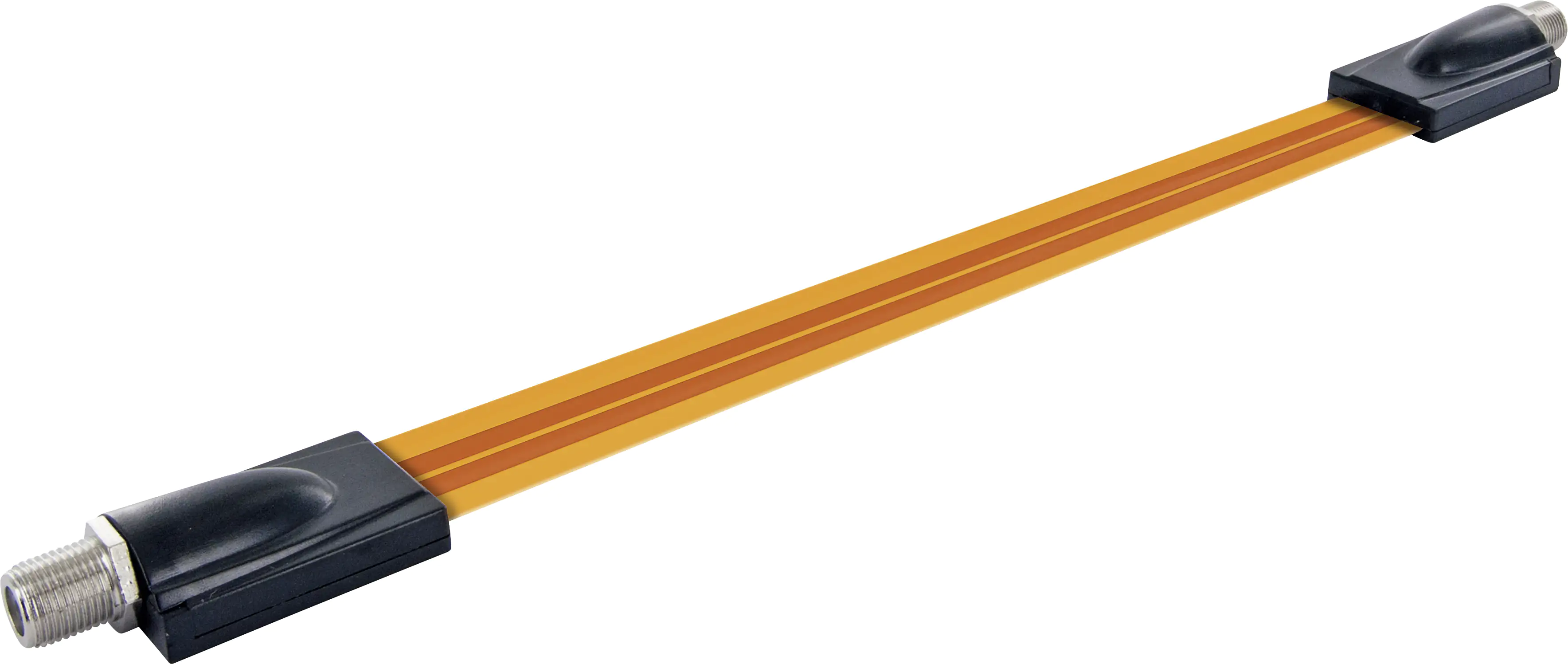 Schwaiger Fensterdurchführung KFF30 531 für Koaxialkabel F schwarz, 0,17m, ultraflach, 1x F Buchse /