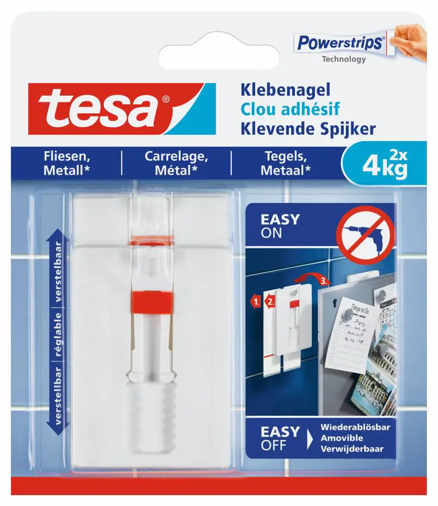 tesa Klebenagel Traglast 4 kg, 2 Stück tesa Klebenagel Traglast 4 kg, 2 Stück