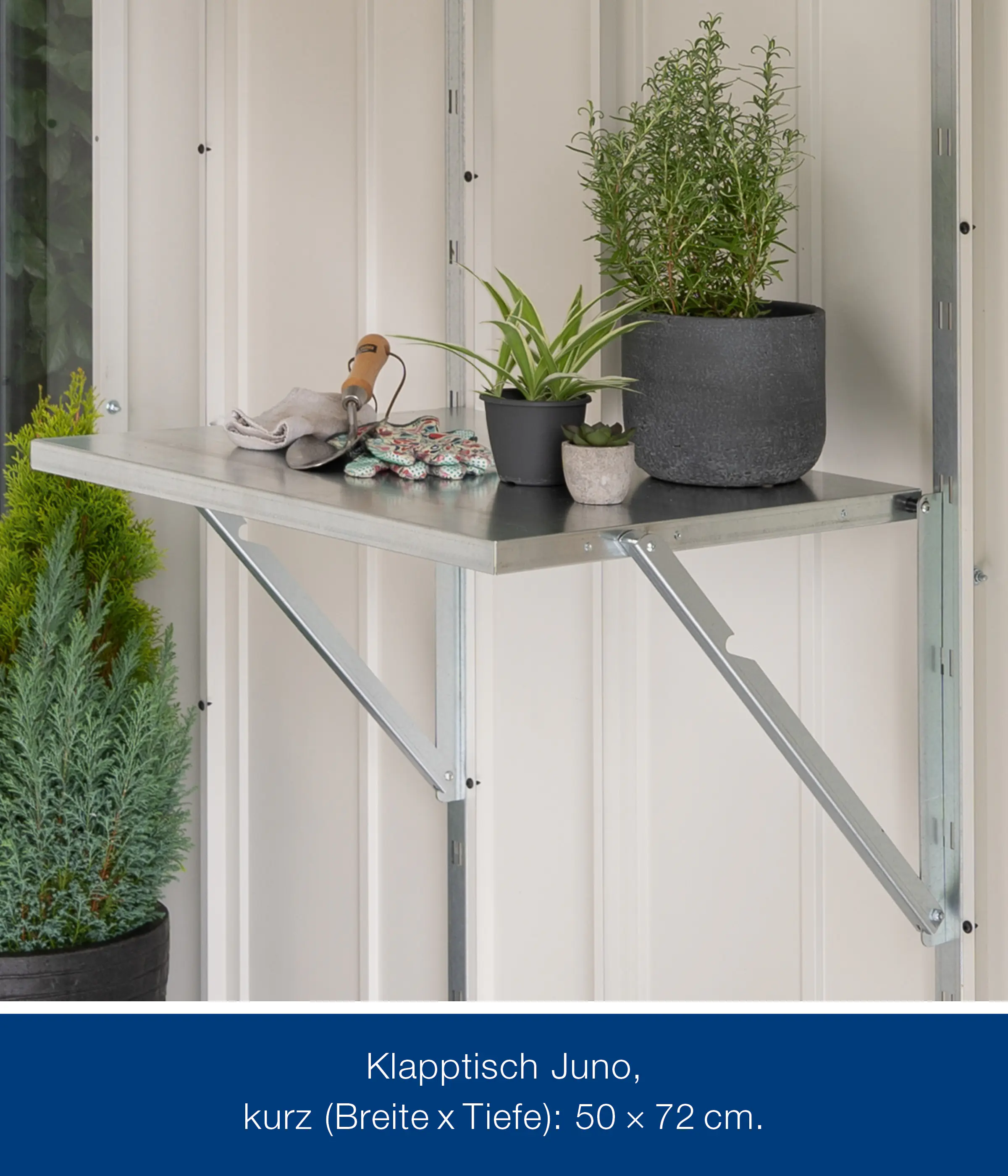 EcoStar Klapptisch 480 für Gerätehaus