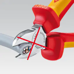 Knipex Kabelschere 165 mm VDE verchromt, Mehrkomponenten-Hülle Knipex Kabelschere 165 mm VDE verchromt, Mehrkomponenten-Hülle