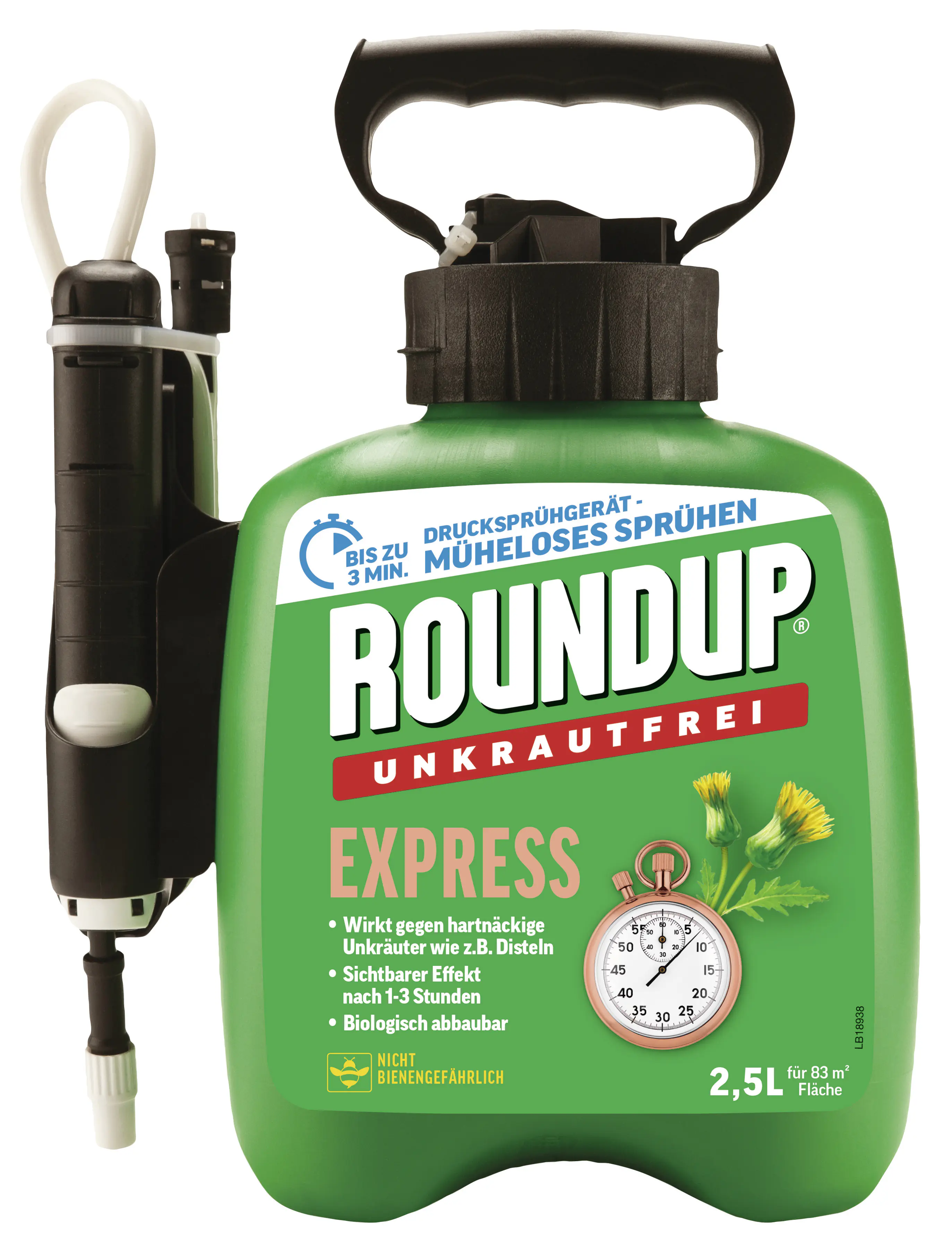 Roundup Unkrautfrei Express Drucksprühsystem 2,5 L