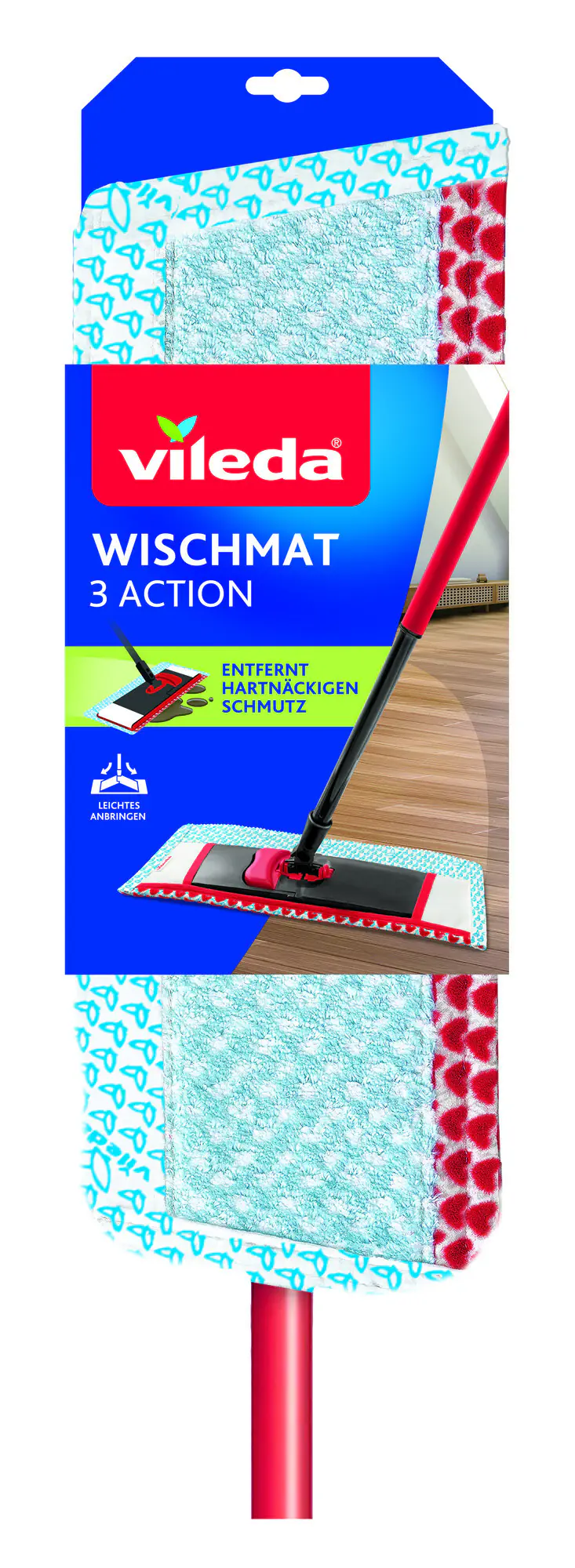 Vileda Bodenwischer WischMat Extra mit Teleskopstiel