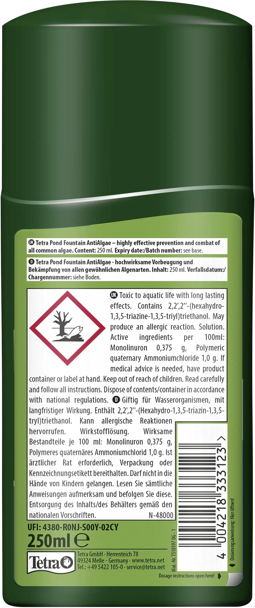 Tetra Pond Fountain Anti Alge Algenbekämpfung 250 ml