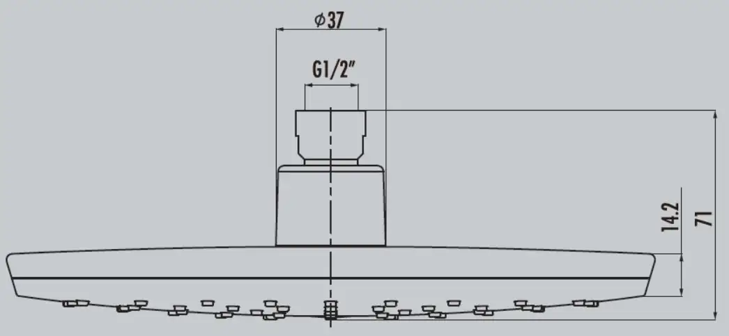 Primaster Kopfbrause Bianco II chrom-weiß 22 x 22 cm
