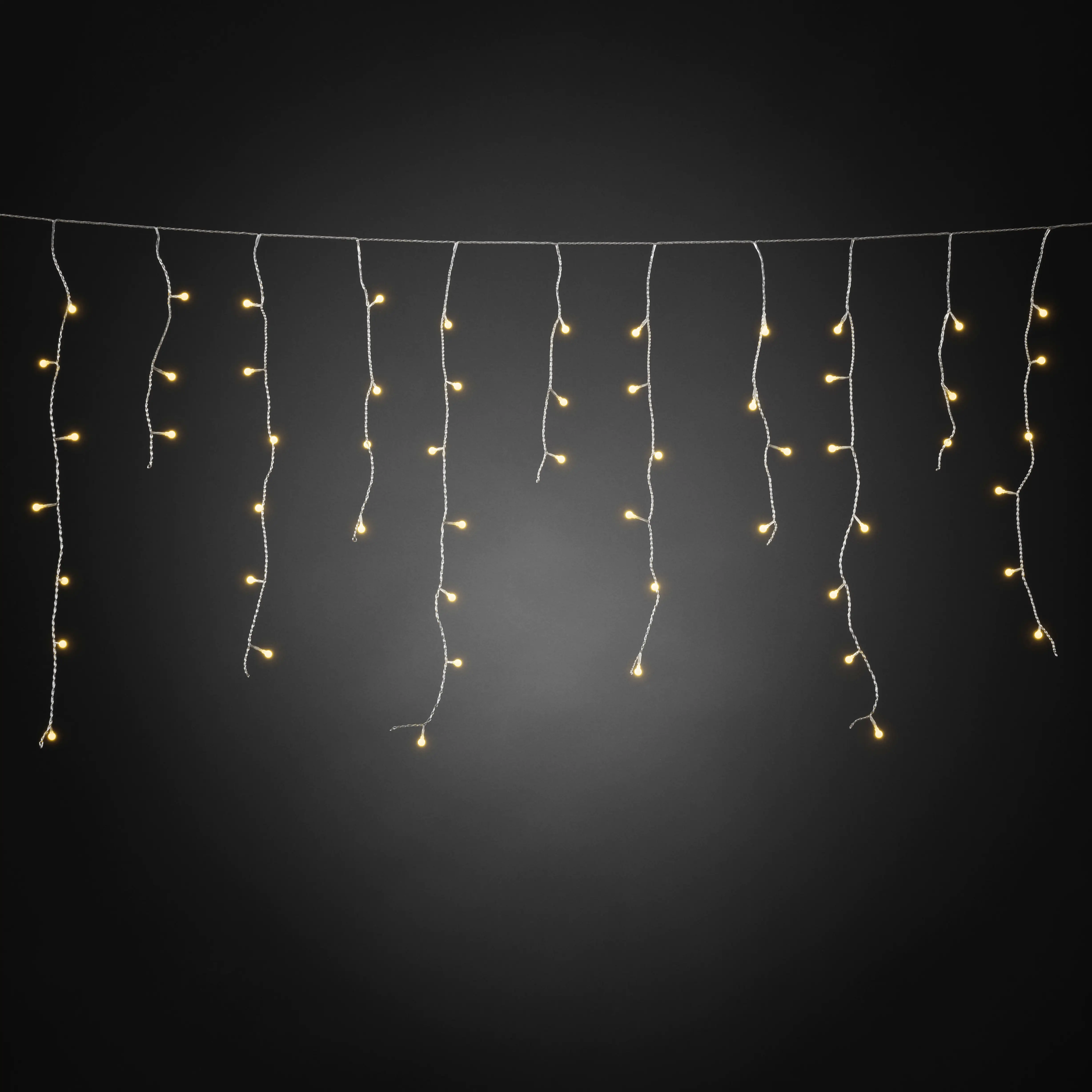 7318306728034 Konstsmide LED Eisregen Lichtervorhang für Außen 200 LED, bernstein