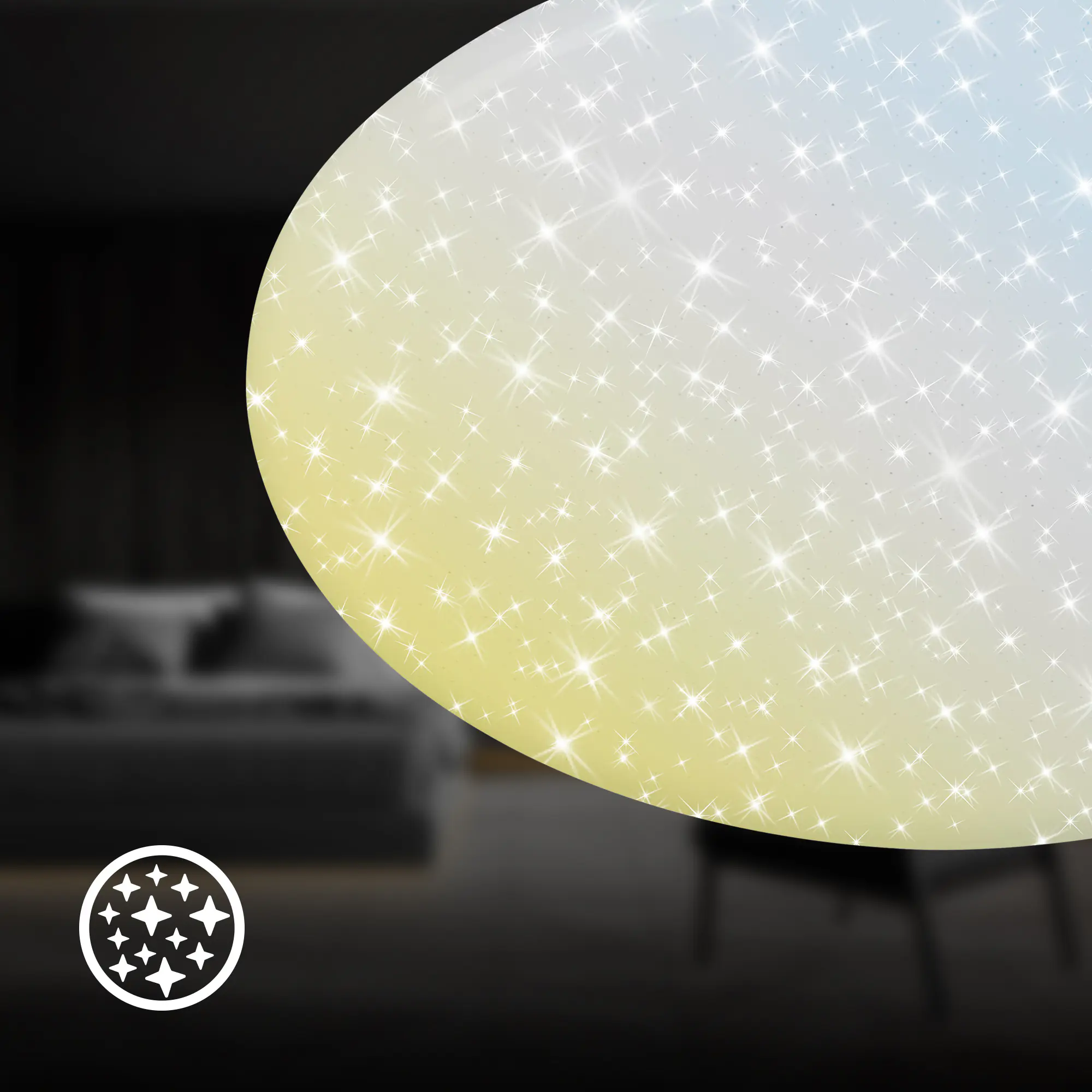 Briloner LED Deckenleuchte Verb Sternenhimmel weiß warmweiß-kaltweiß dimmbar