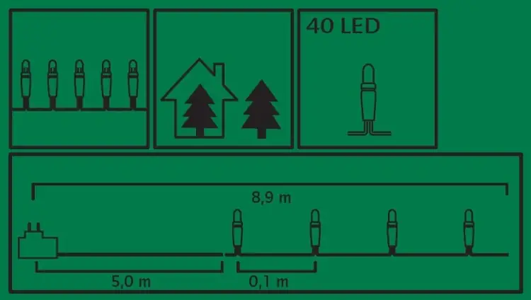 TrendLine LED Lichterkette 40 LED rot 40 LED, rot TrendLine LED Lichterkette 40 LED rot 40 LED, rot