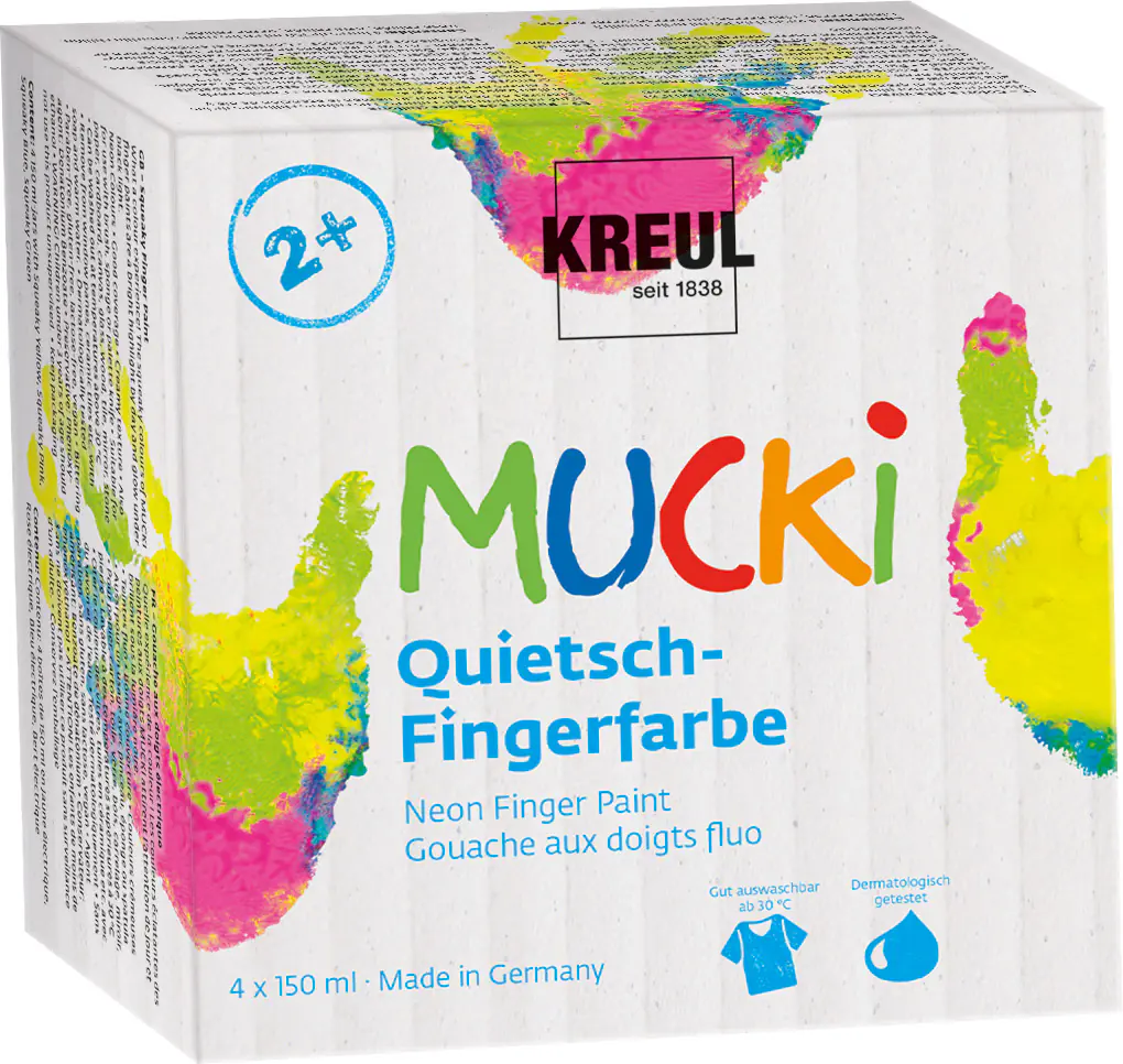 Mucki Quietsch-Fingerfarbe 4er Set 150 ml