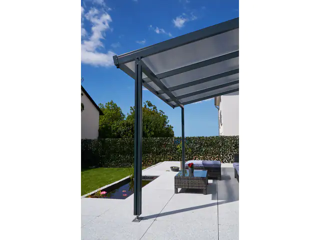 Gutta Doppelstegplatte-Erweiterungsset Zebraplatte 400 x 98 x 1,6 cm anthrazit