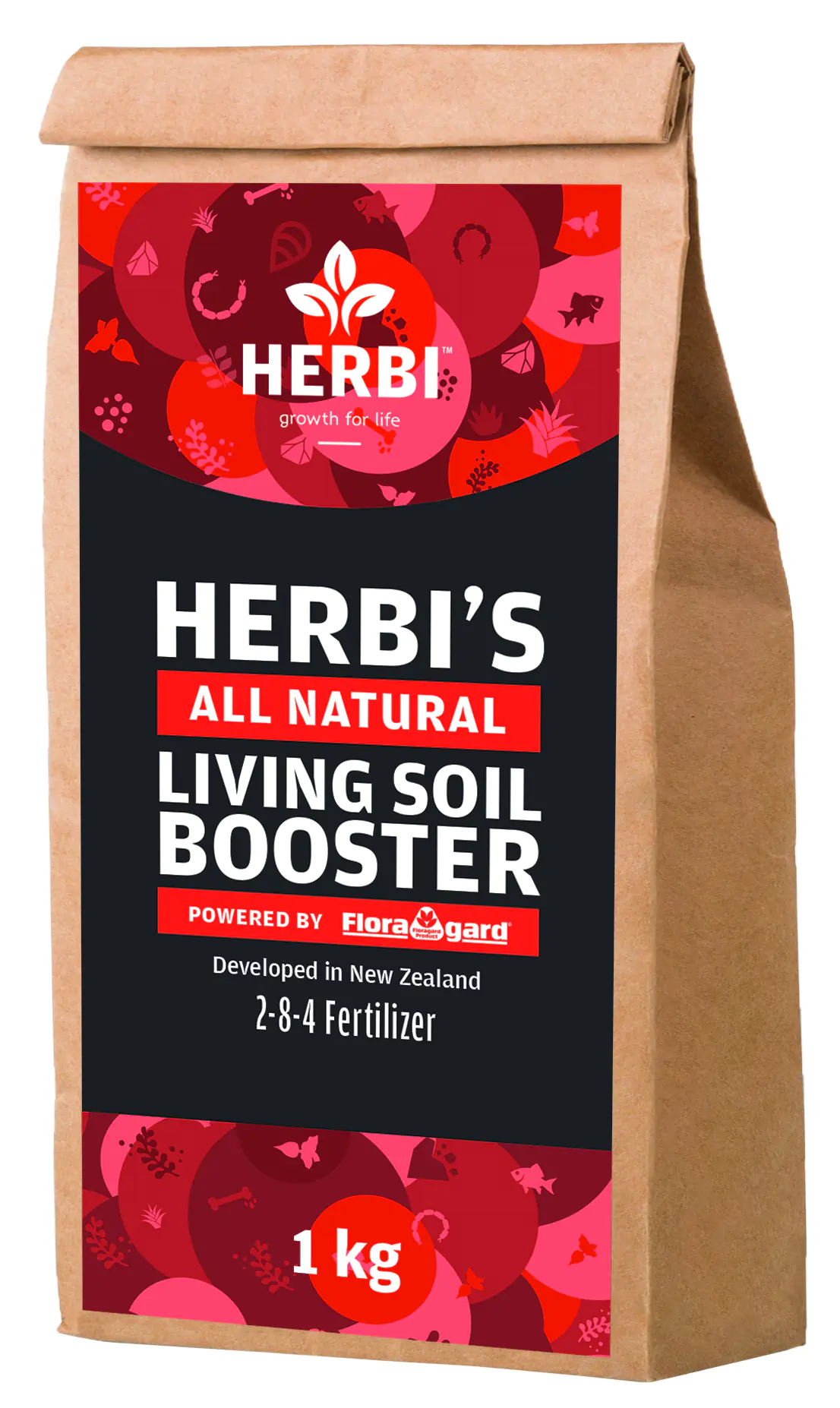 Herbi's Living Soil Grow Booster Biologisch aktiver Naturdünger 1 kg