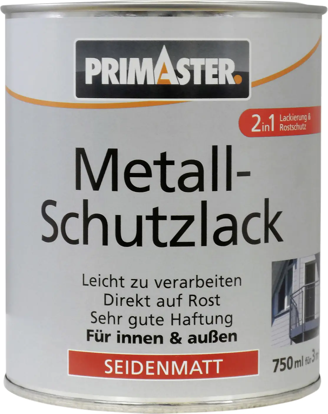 Primaster Metall-Schutzlack RAL 7016 750 ml anthrazitgrau seidenmatt