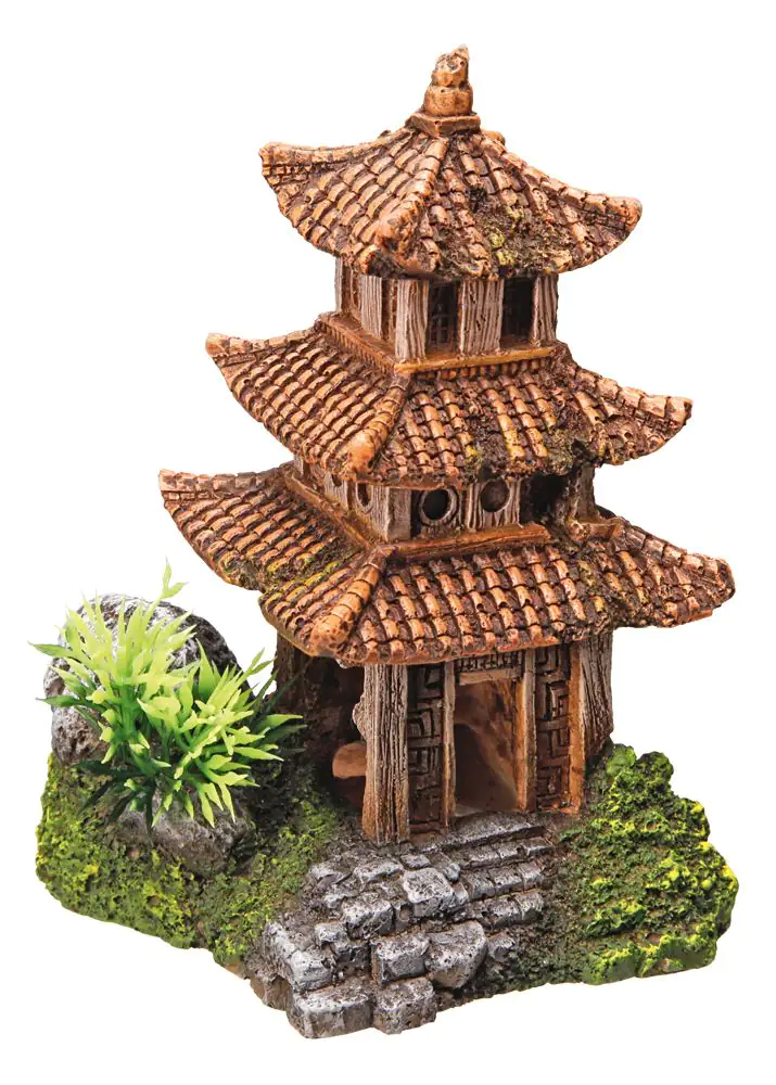 Nobby Aqua Ornaments ASIATISCHER TEMPEL mit Pflanzen 10 x 9 x 14,5 cm