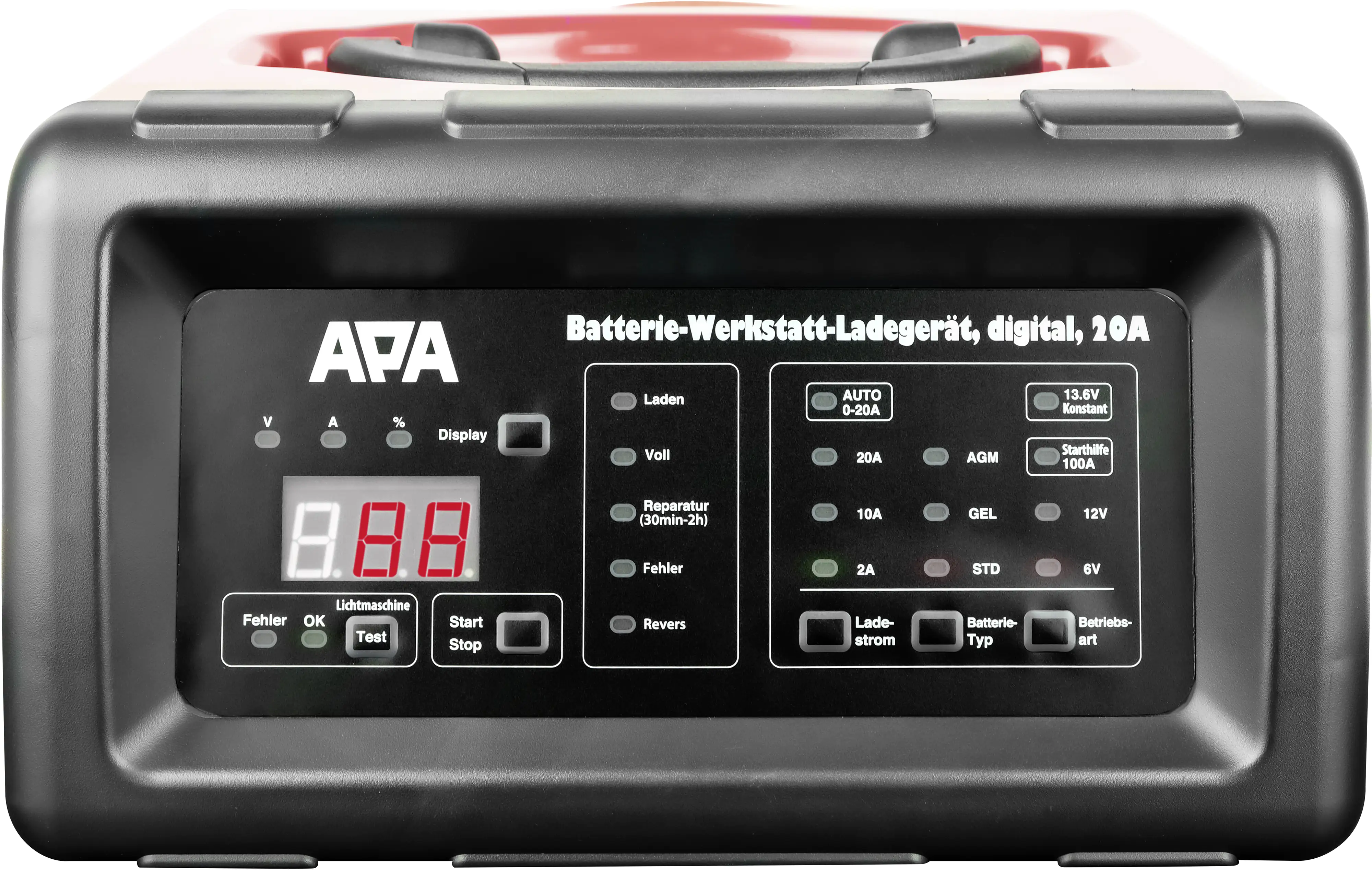 APA Werkstatt-Ladegerät digital 6/12V, 20A APA Werkstatt-Ladegerät digital 6/12V, 20A