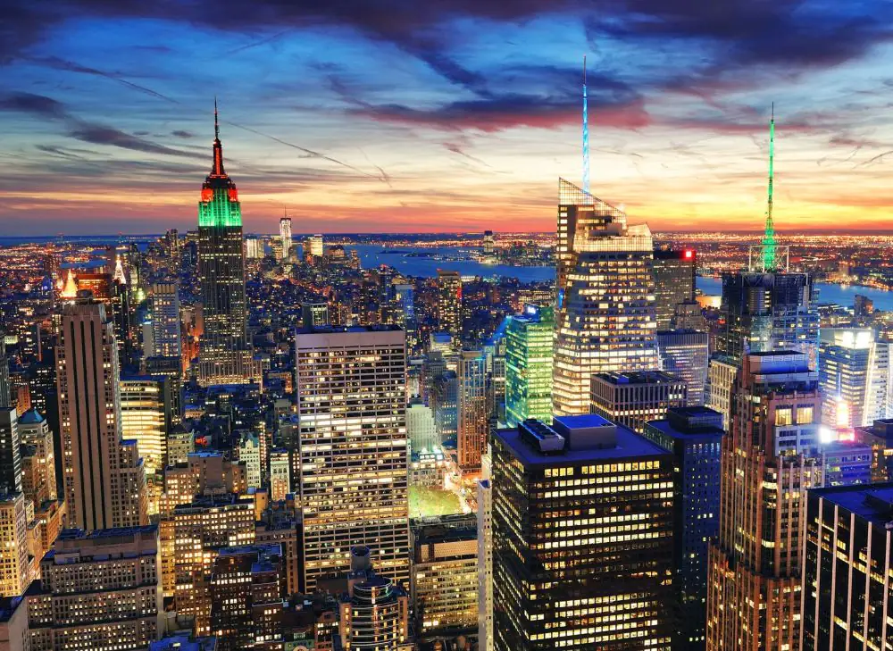 papermoon Vlies- Fototapete Digitaldruck 350 x 260 cm New York at Dusk