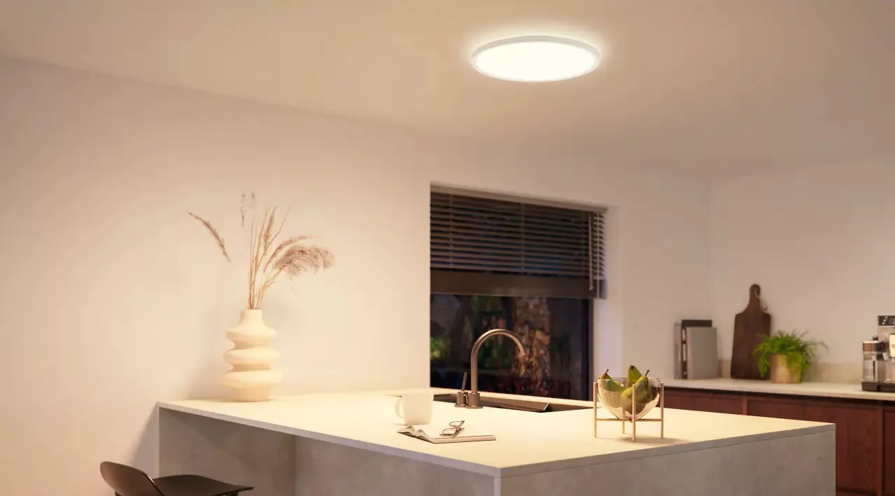 Philips Hue LED Deckenleuchte Tento + Wandschalter rund weiß RGB Ø 43 cm RGB Philips Hue LED Deckenleuchte Tento + Wandschalter rund weiß RGB Ø 43 cm RGB