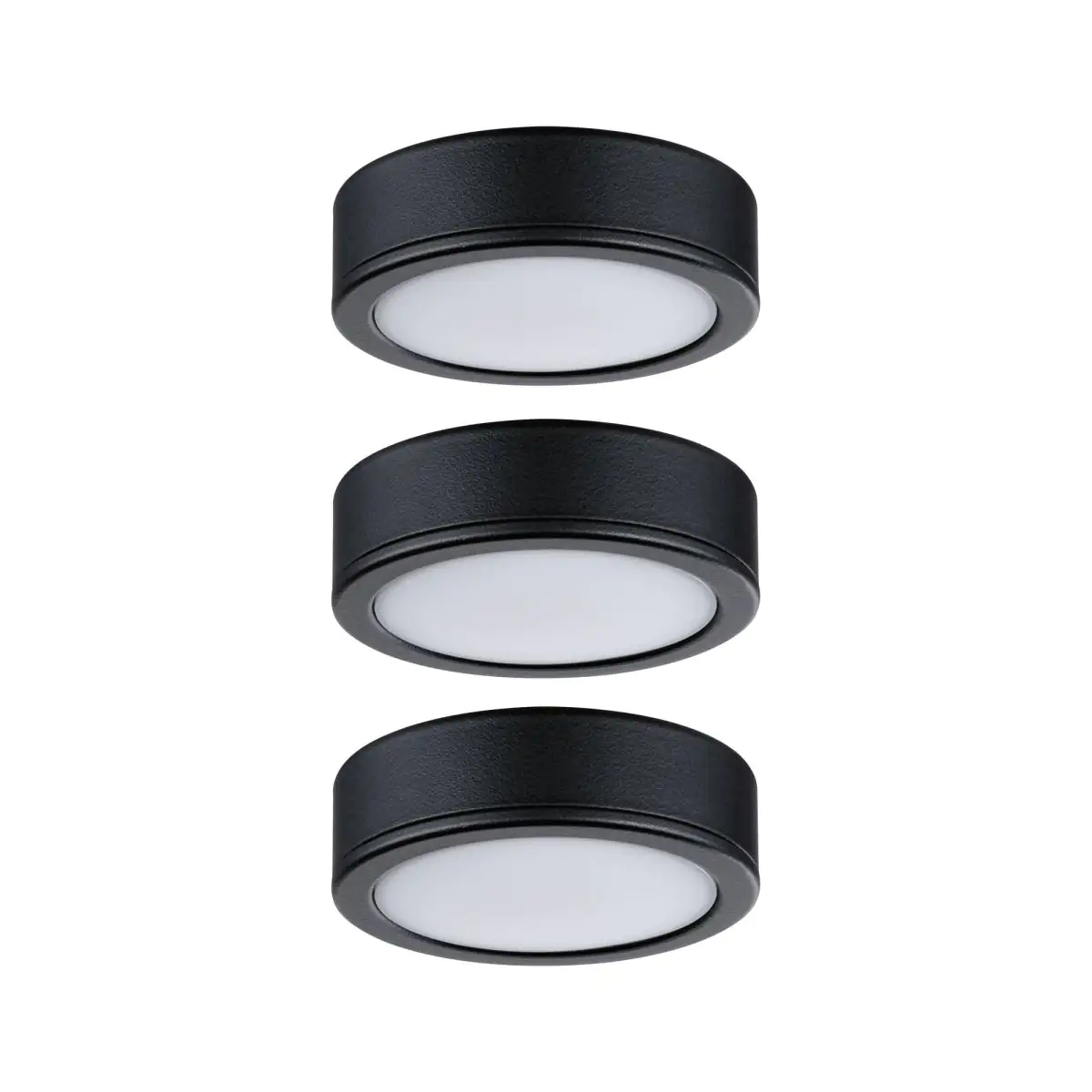 Paulmann LED Unterbauleuchte Pukk schwarz Ø 6,5 cm warmweiß 3er Set