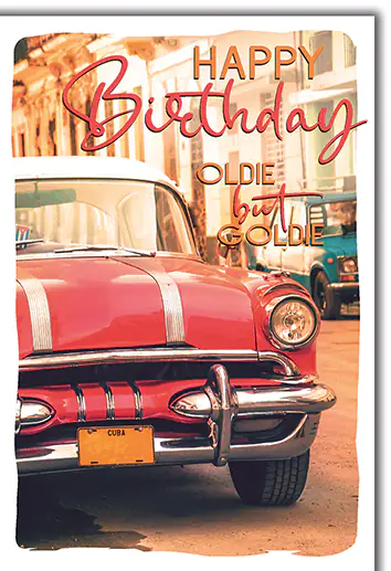 Geburtstagskarte oldie but goldie retro A6